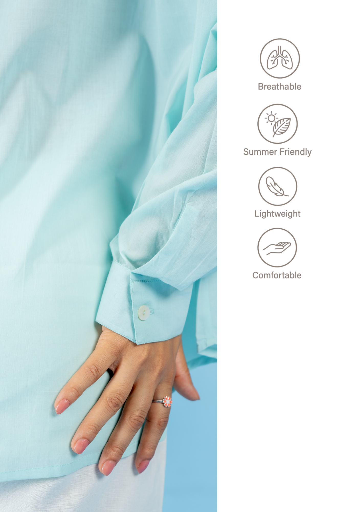 SKY BLUE BLUEBERRY SHIRT