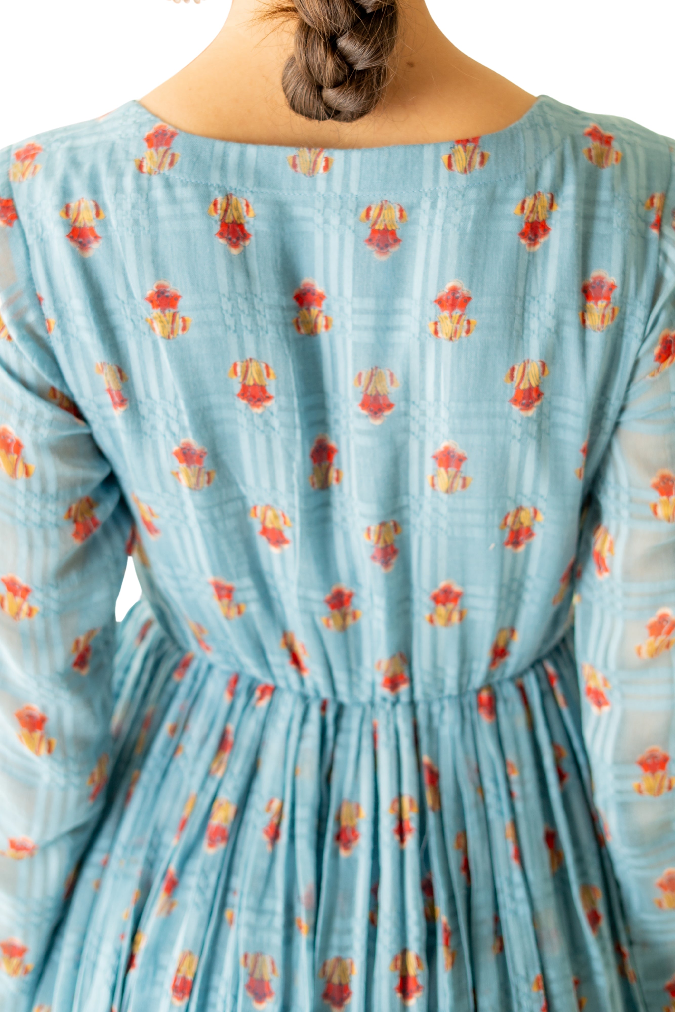 HERITAGE BLUE BOOND ANARKALI SET OF 3