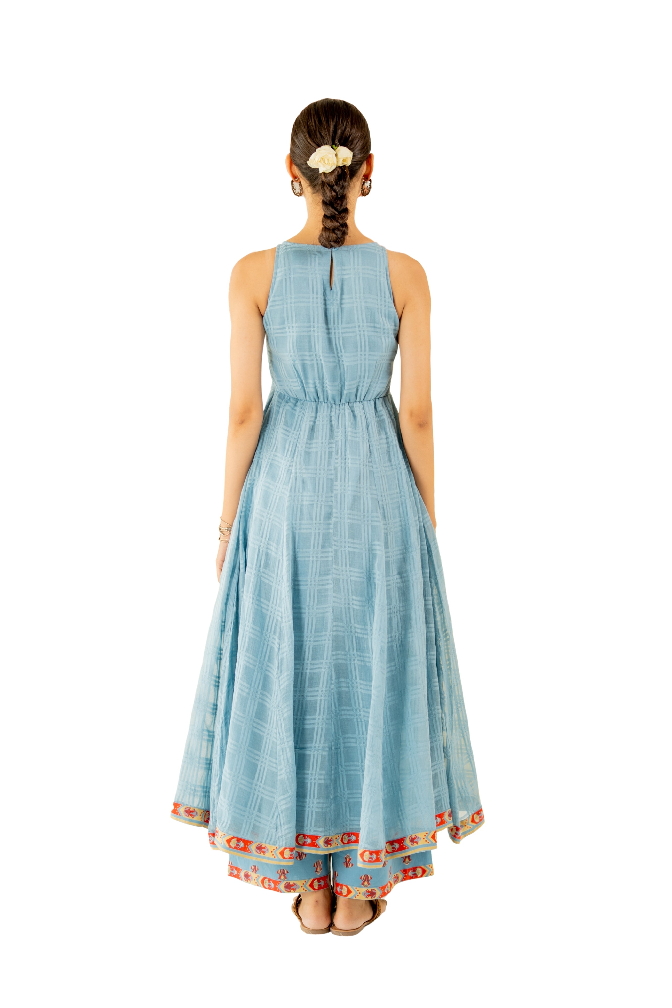 HERITAGE BLUE MRINALINI ANARKALI SET OF 3