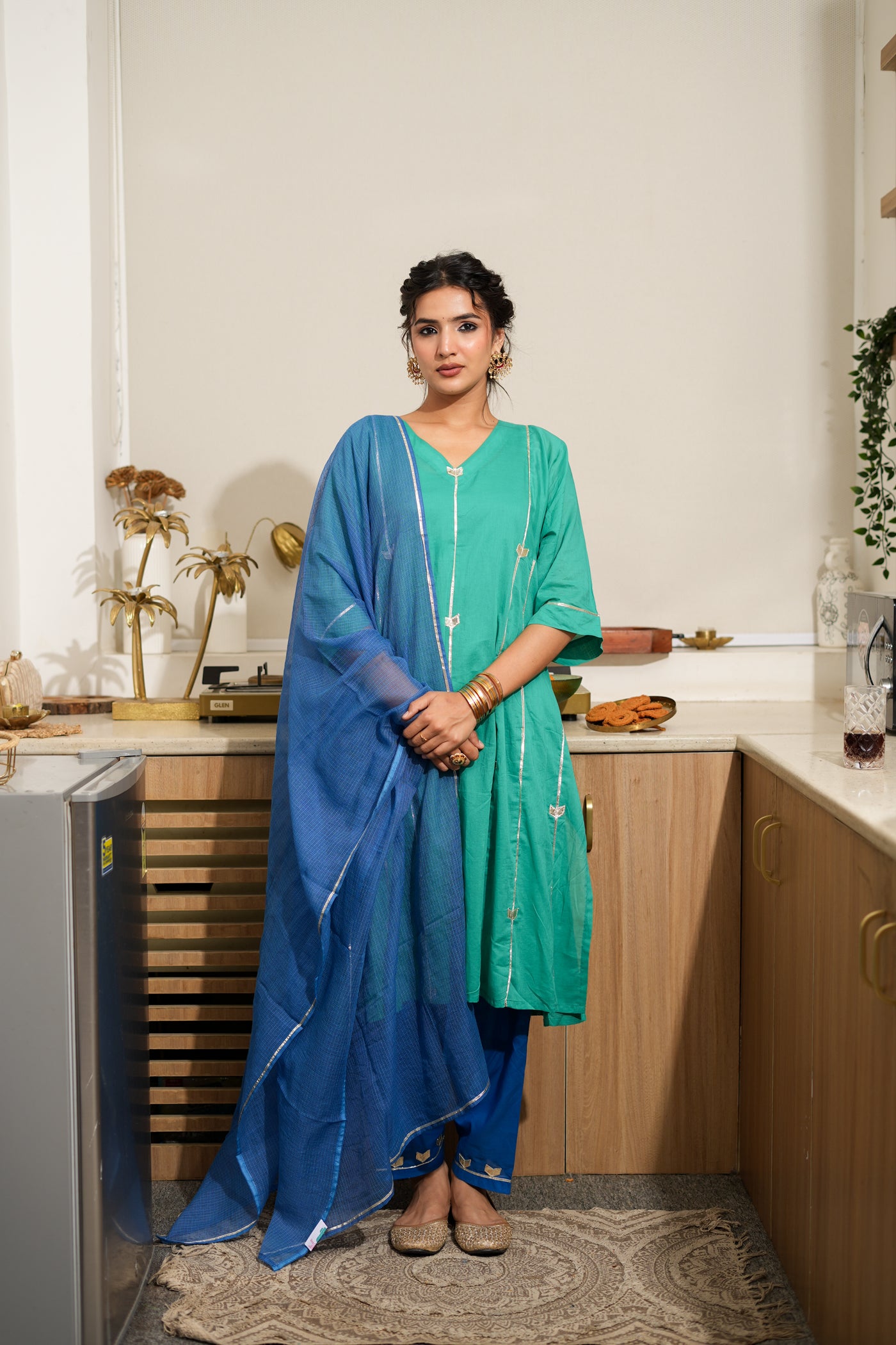 TEAL GULNAAR KURTA SET OF 4