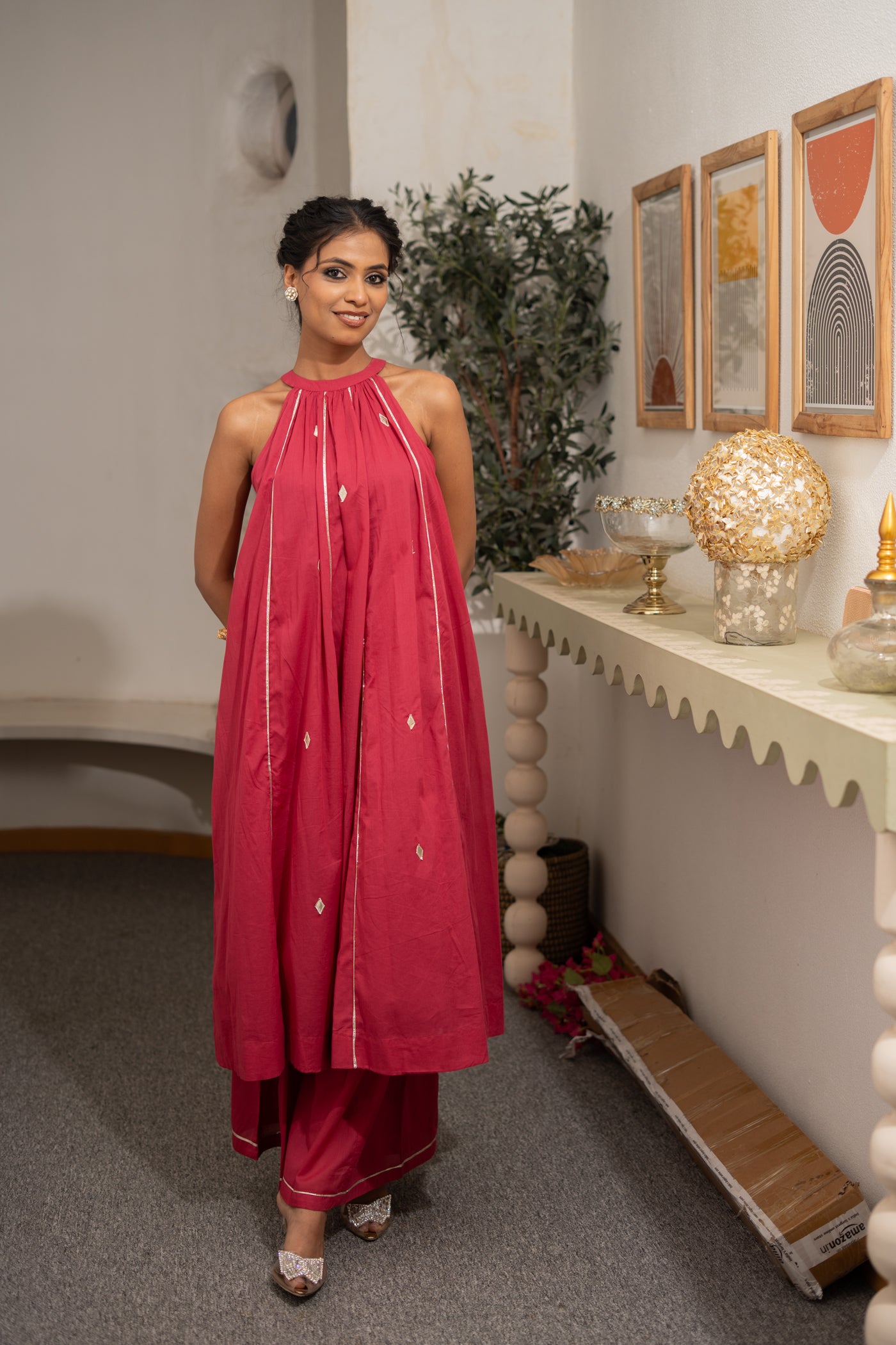 PINK VARNIKA KURTA SET OF 2