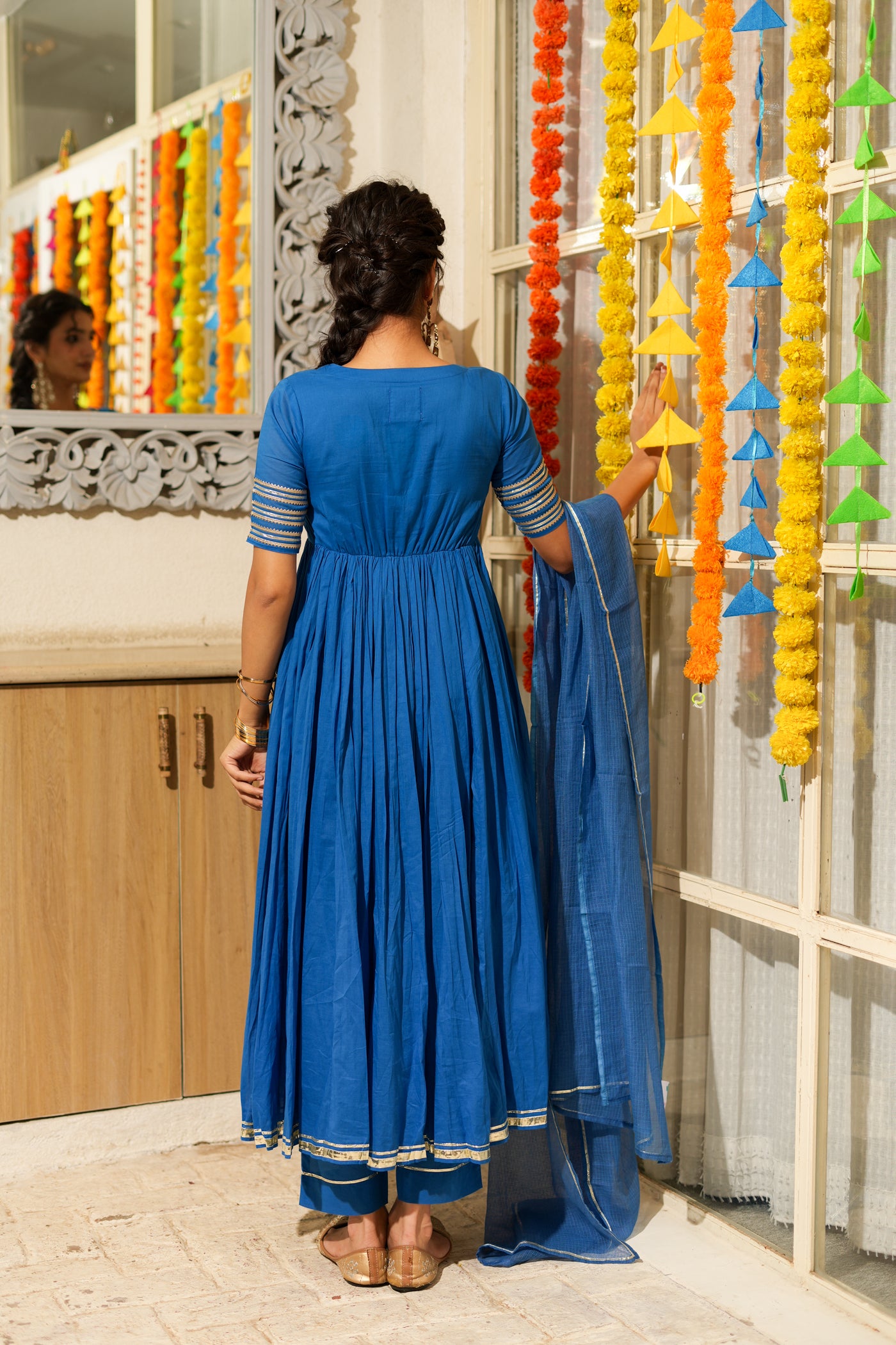 BLUE AANGI ANARKALI SET OF 3