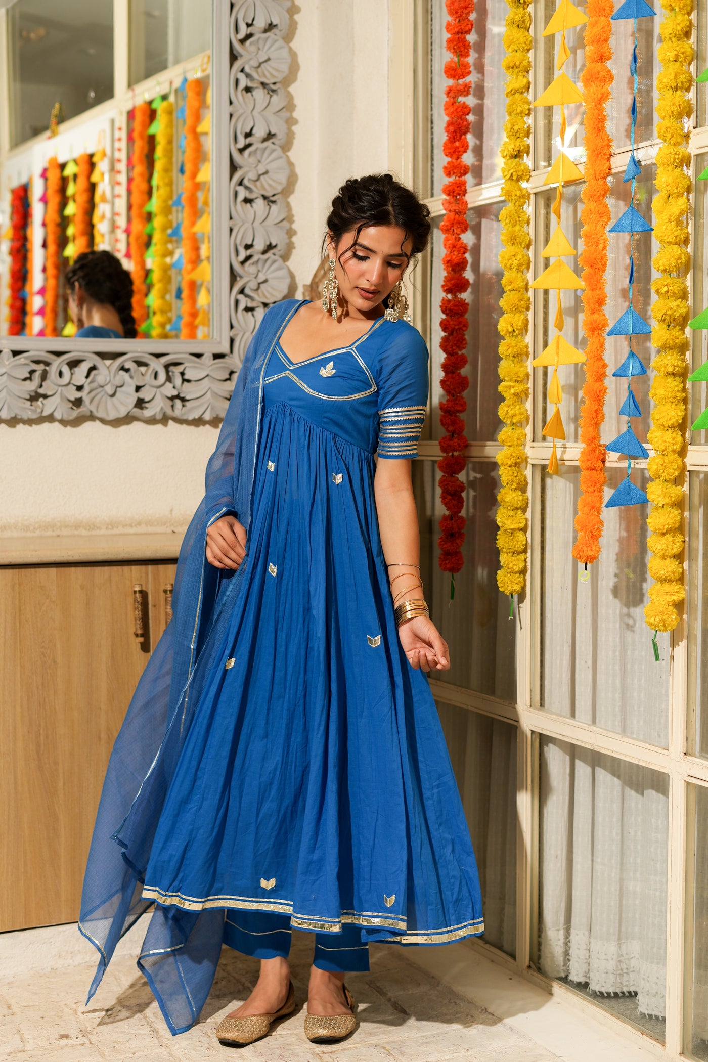BLUE AANGI ANARKALI SET OF 3