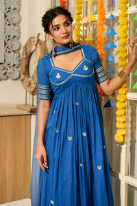 BLUE AANGI ANARKALI SET OF 3