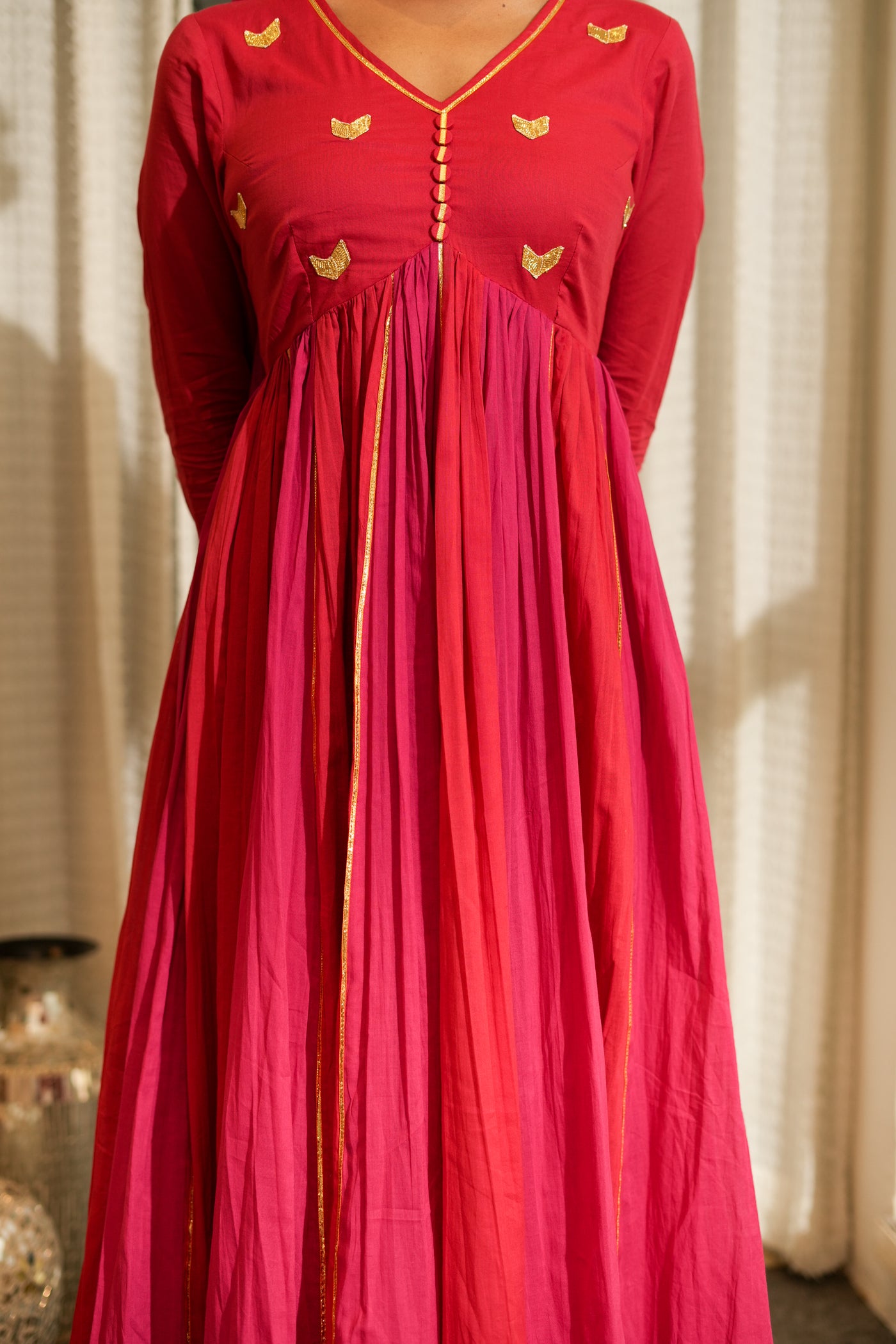 RED & PINK RANGDHARA ANARKALI SET OF 3