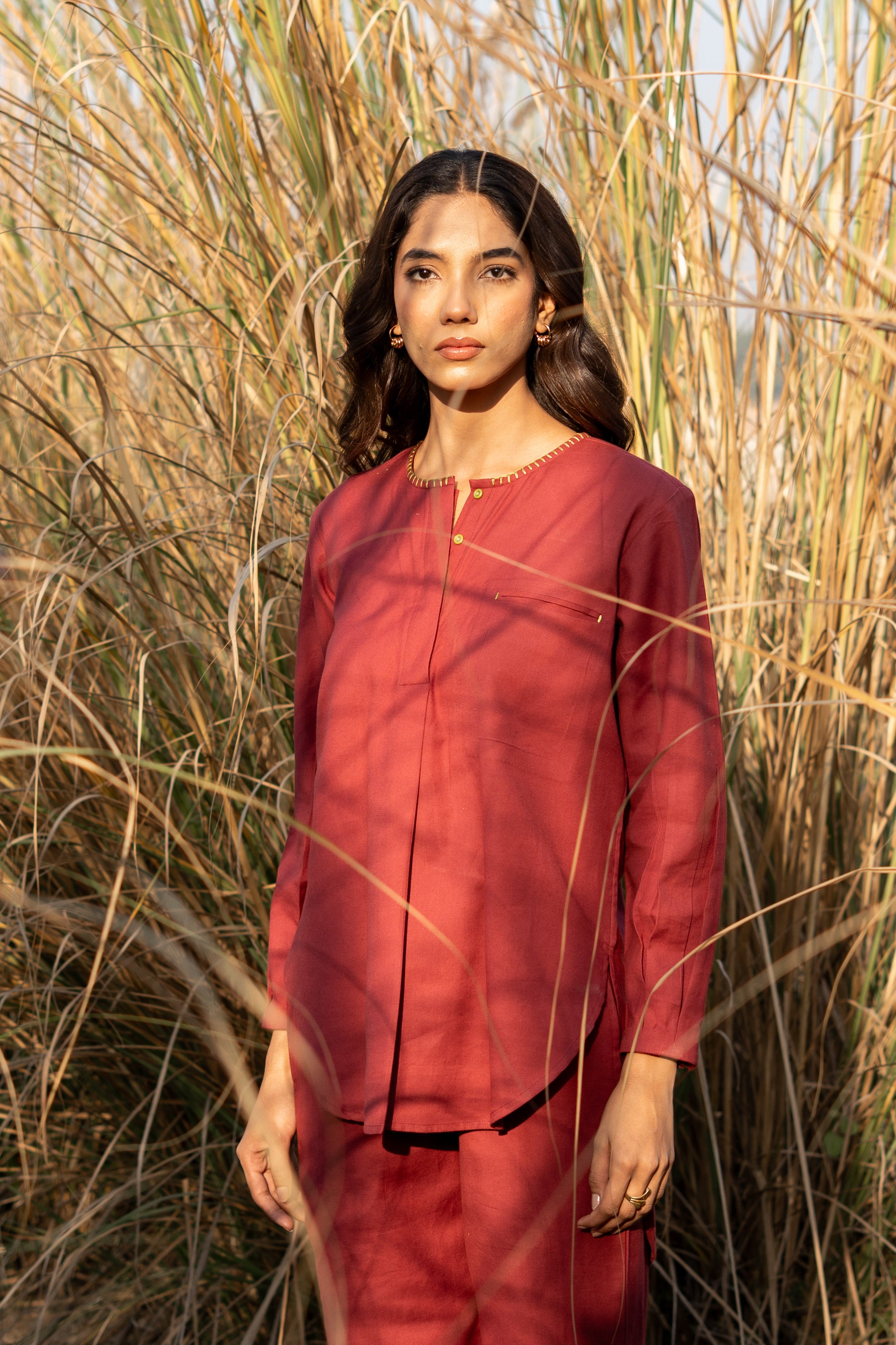 MAROON NIVRA CO-ORD SET OF 2