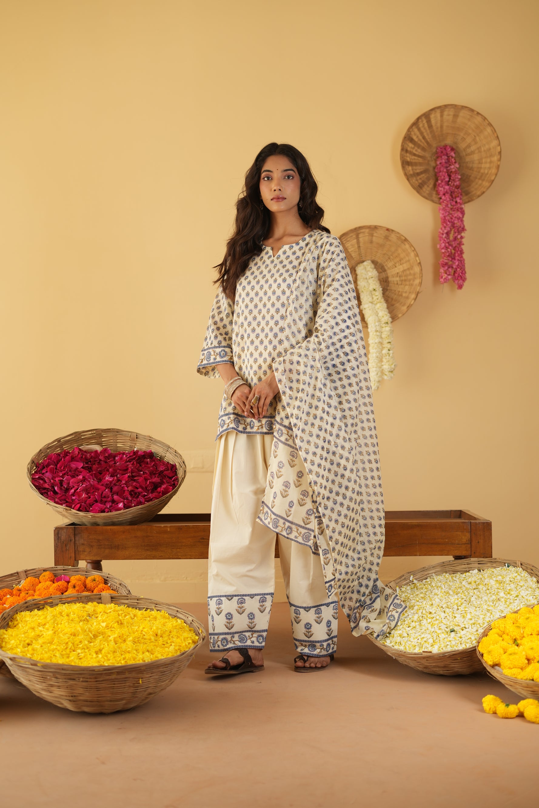 BLUE VANYA KURTA WITH FARSI SALWAR