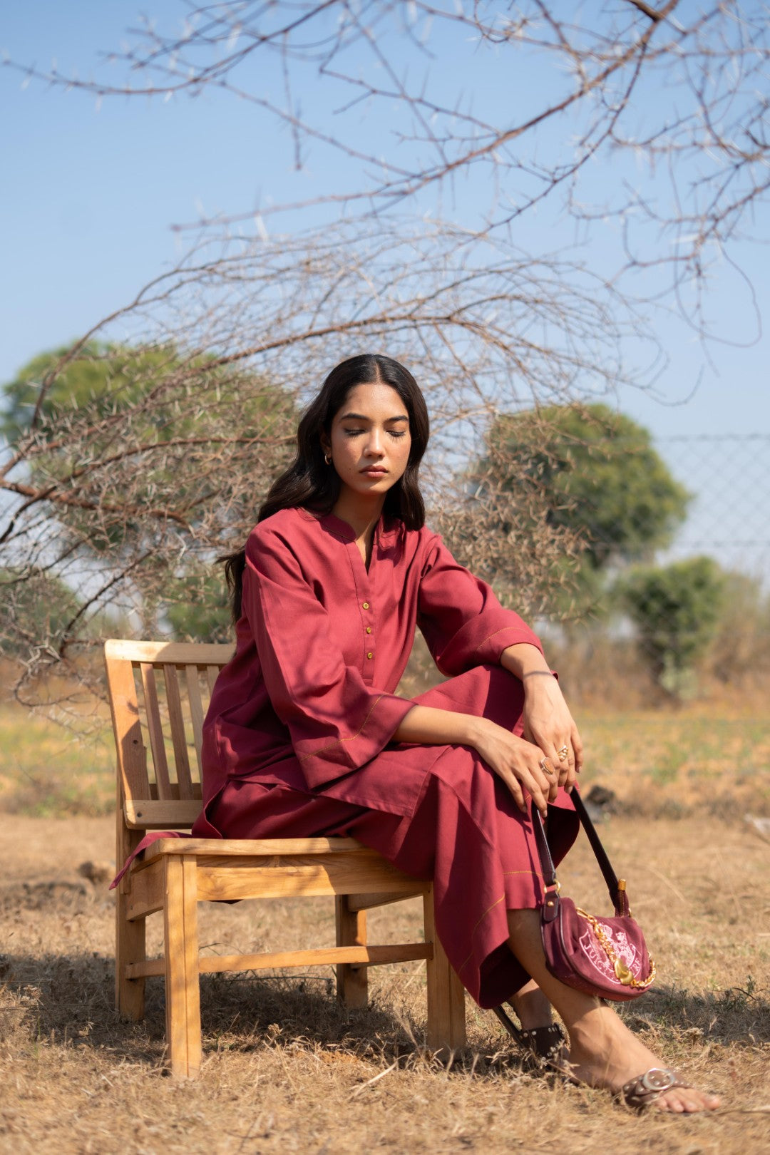 MAROON KYRO KURTA SET OF 2