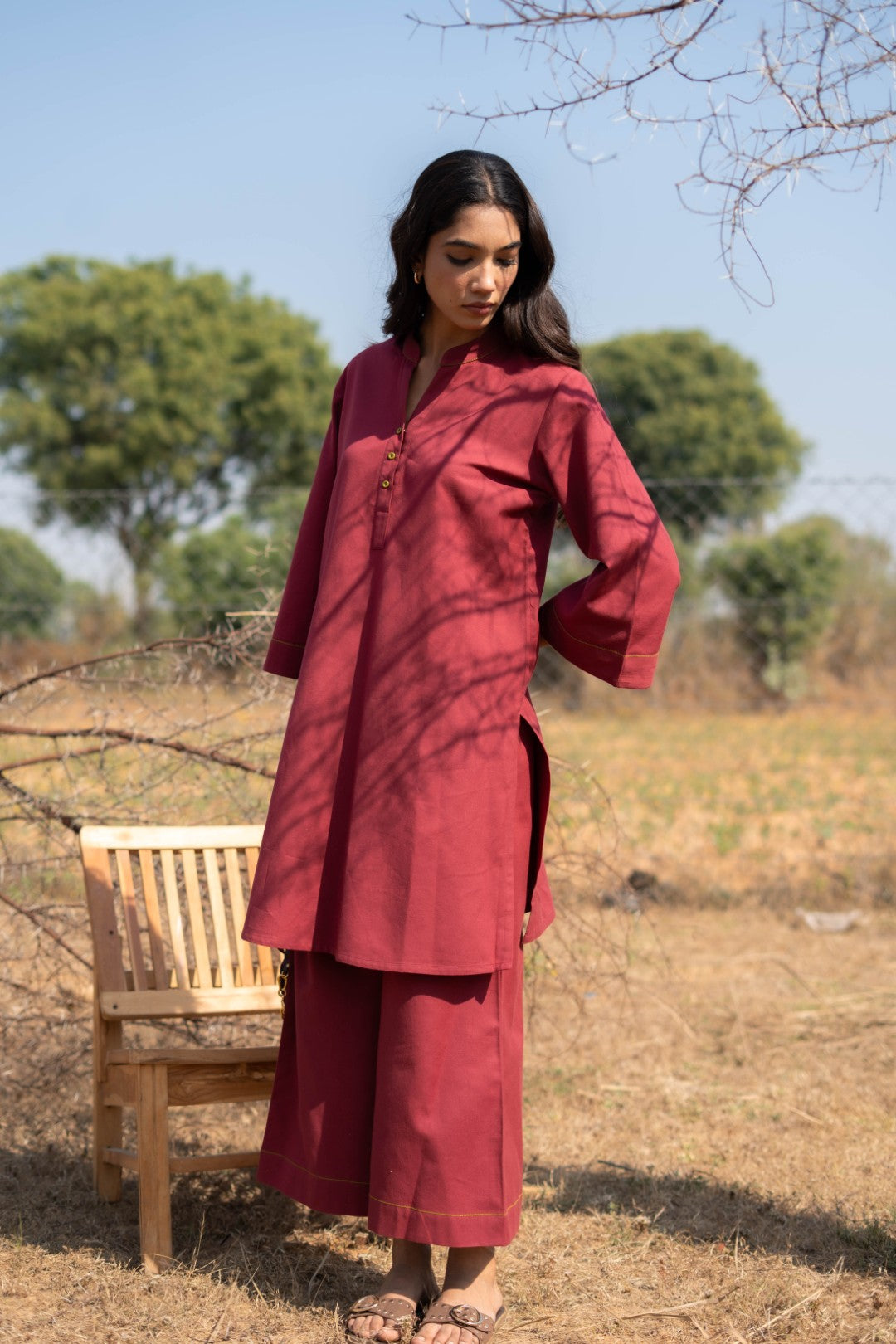 MAROON KYRO KURTA SET OF 2