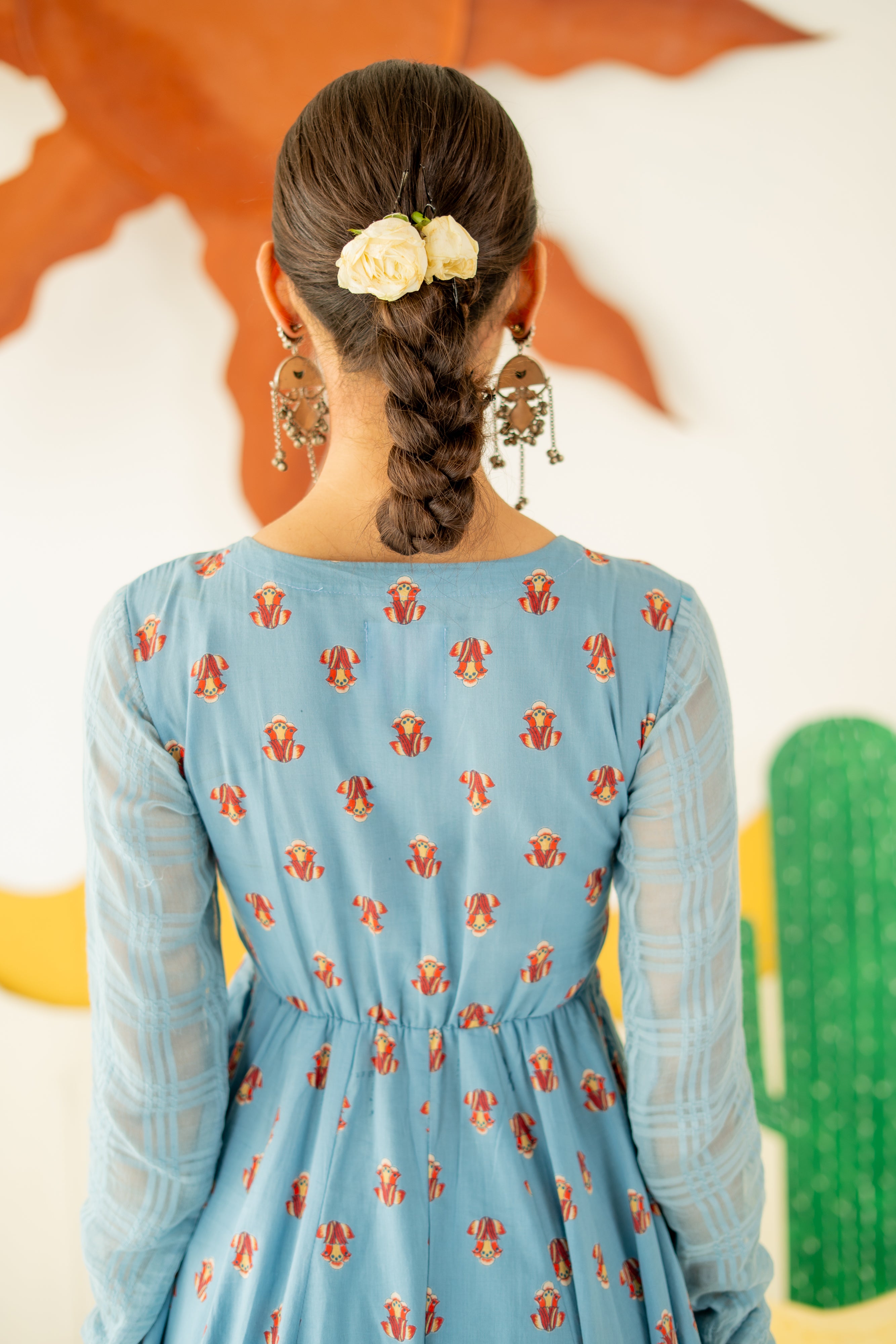 HERITAGE BLUE MRIDUL ANARKALI SET OF 3