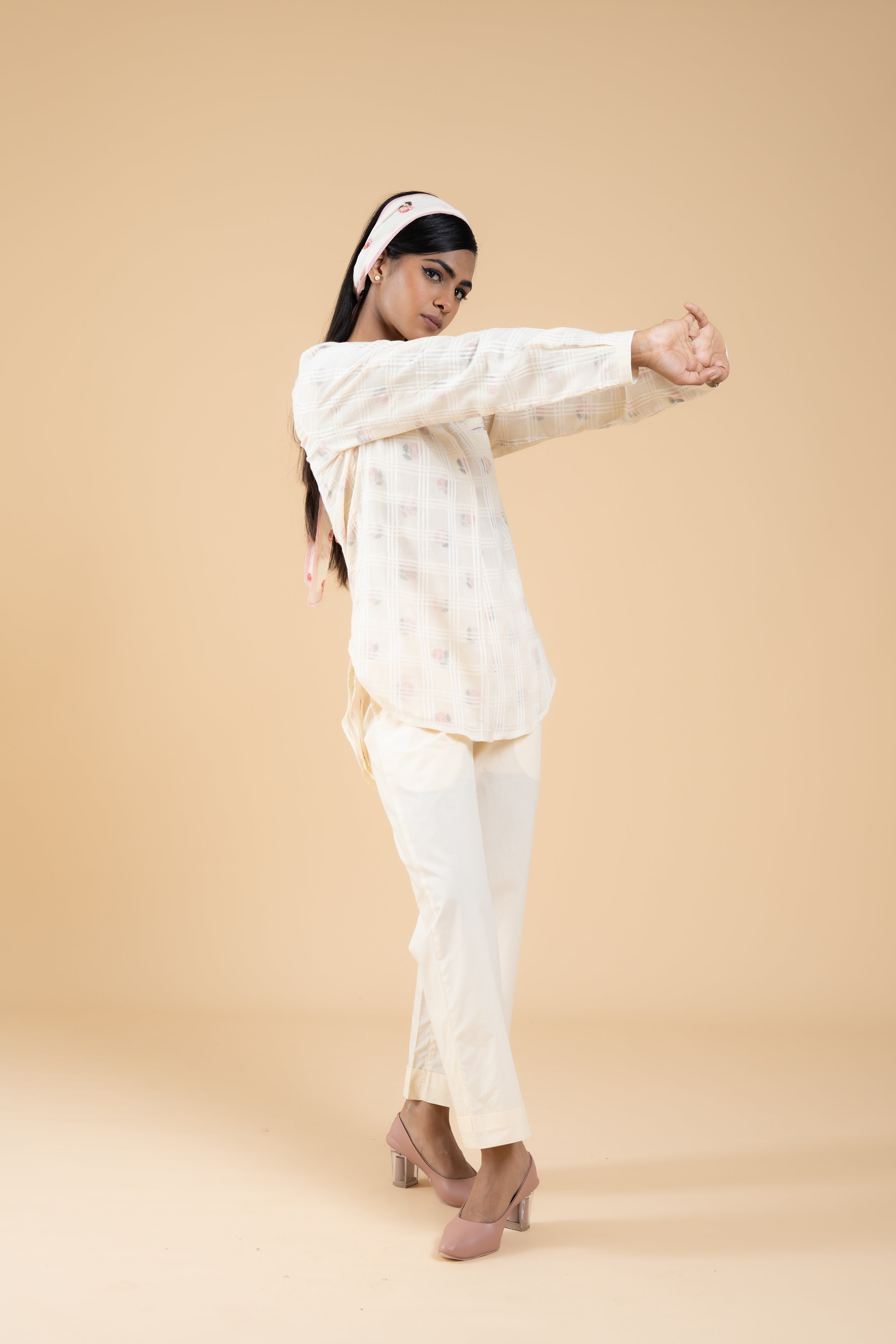 OFF WHITE GULBAGH CO-ORD SET SET OF 2