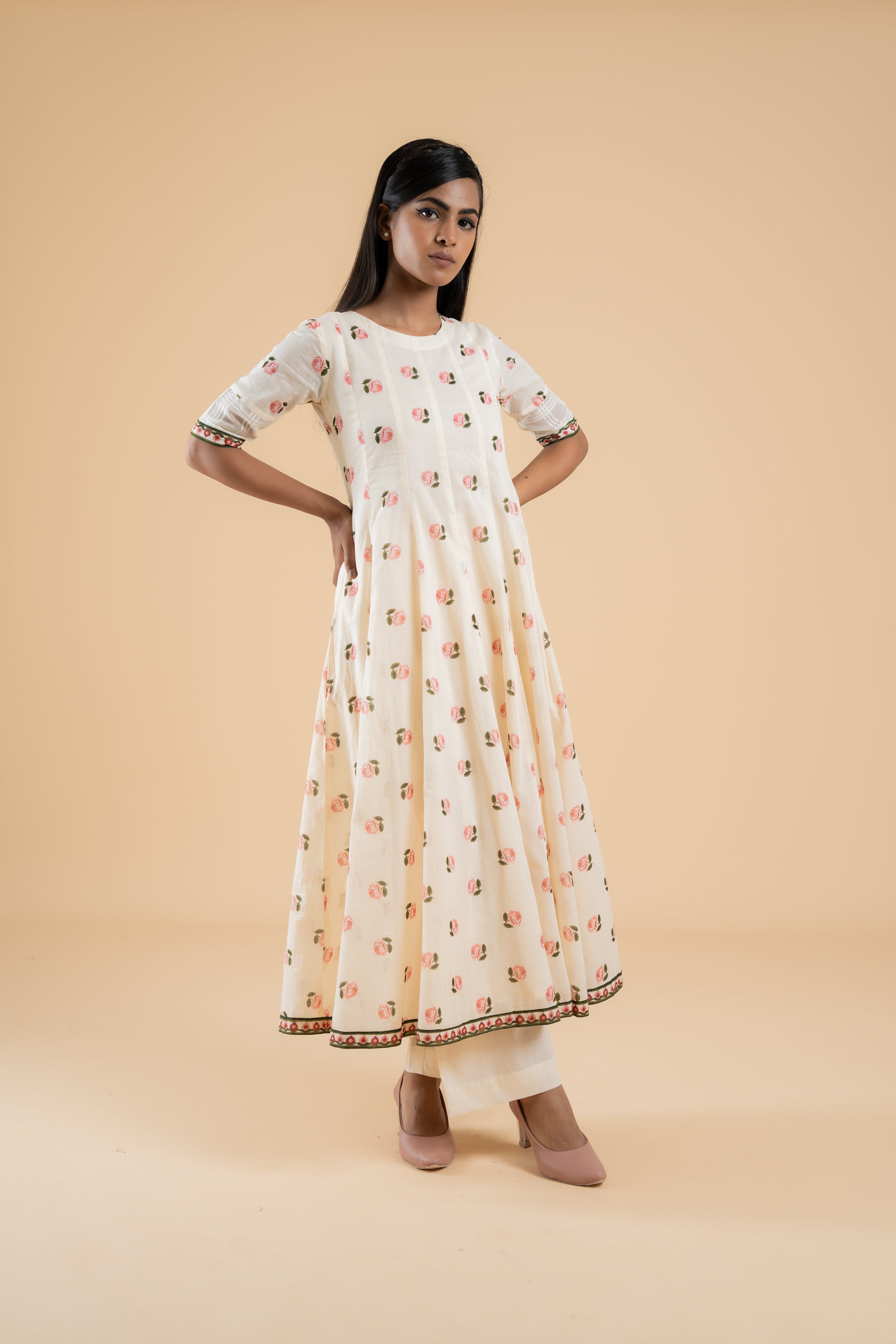 OFF WHITE GULABO ANARKALI SET OF 3