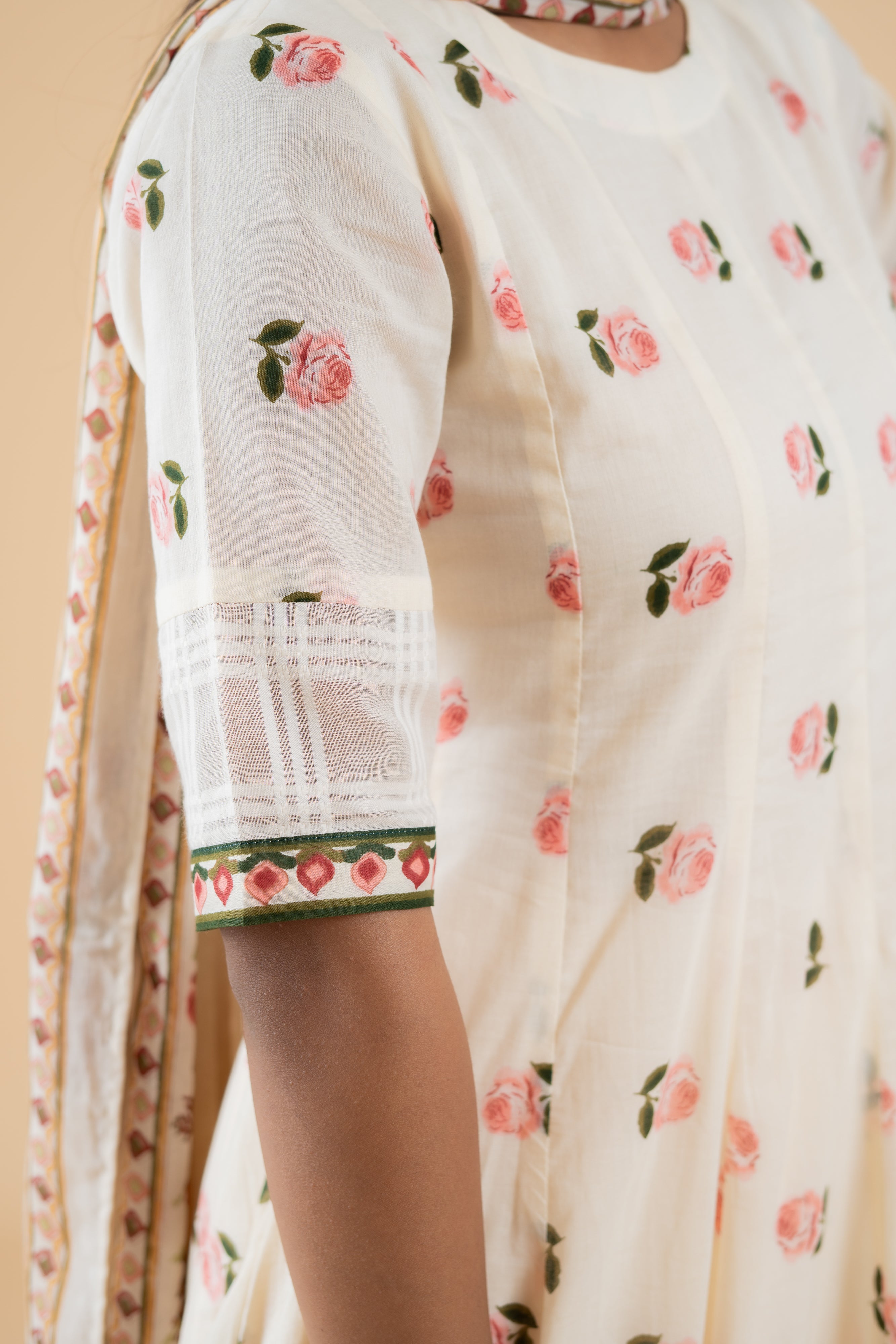 OFF WHITE GULABO ANARKALI SET OF 3