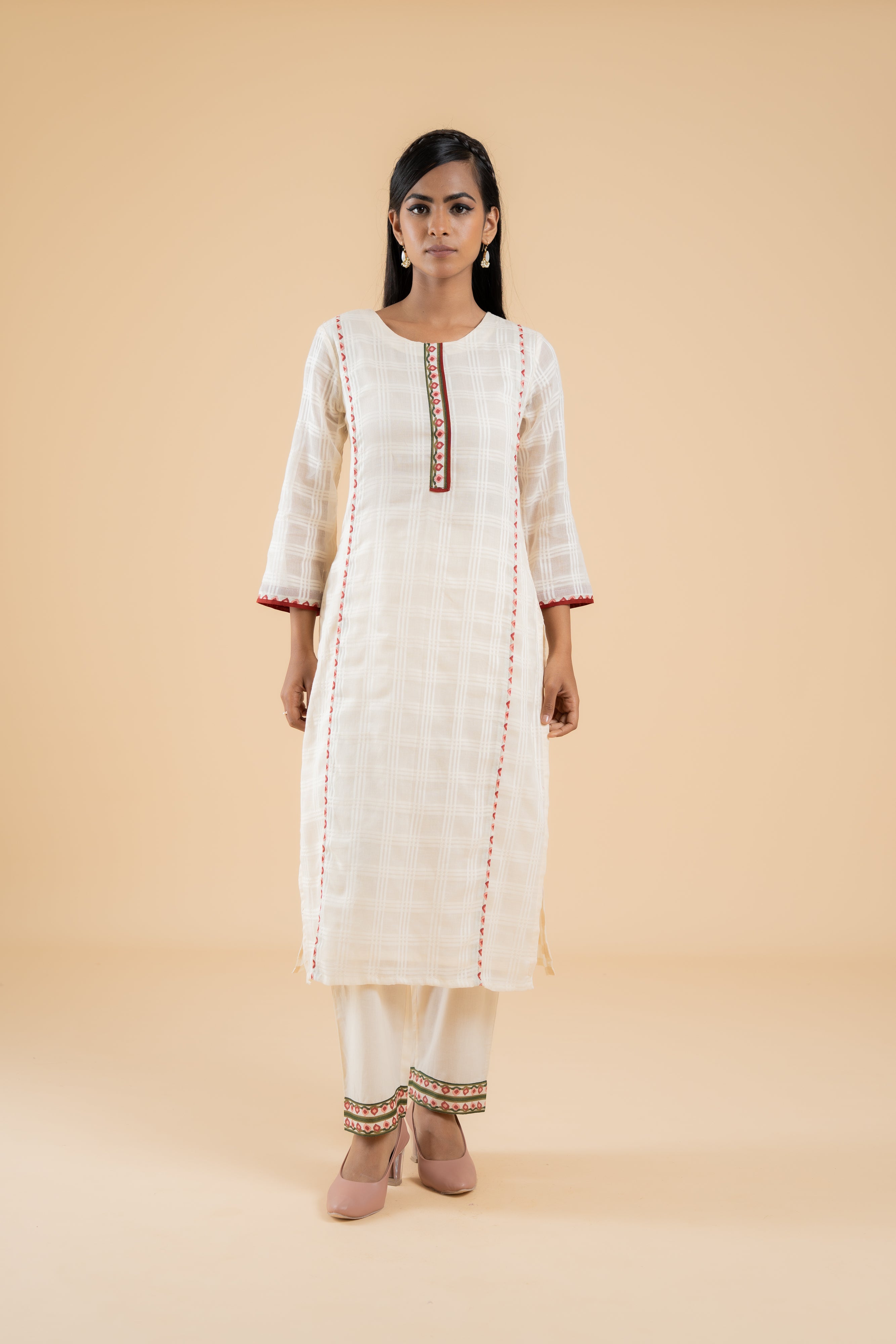 OFF WHITE KUSUM KURTA SET OF 3