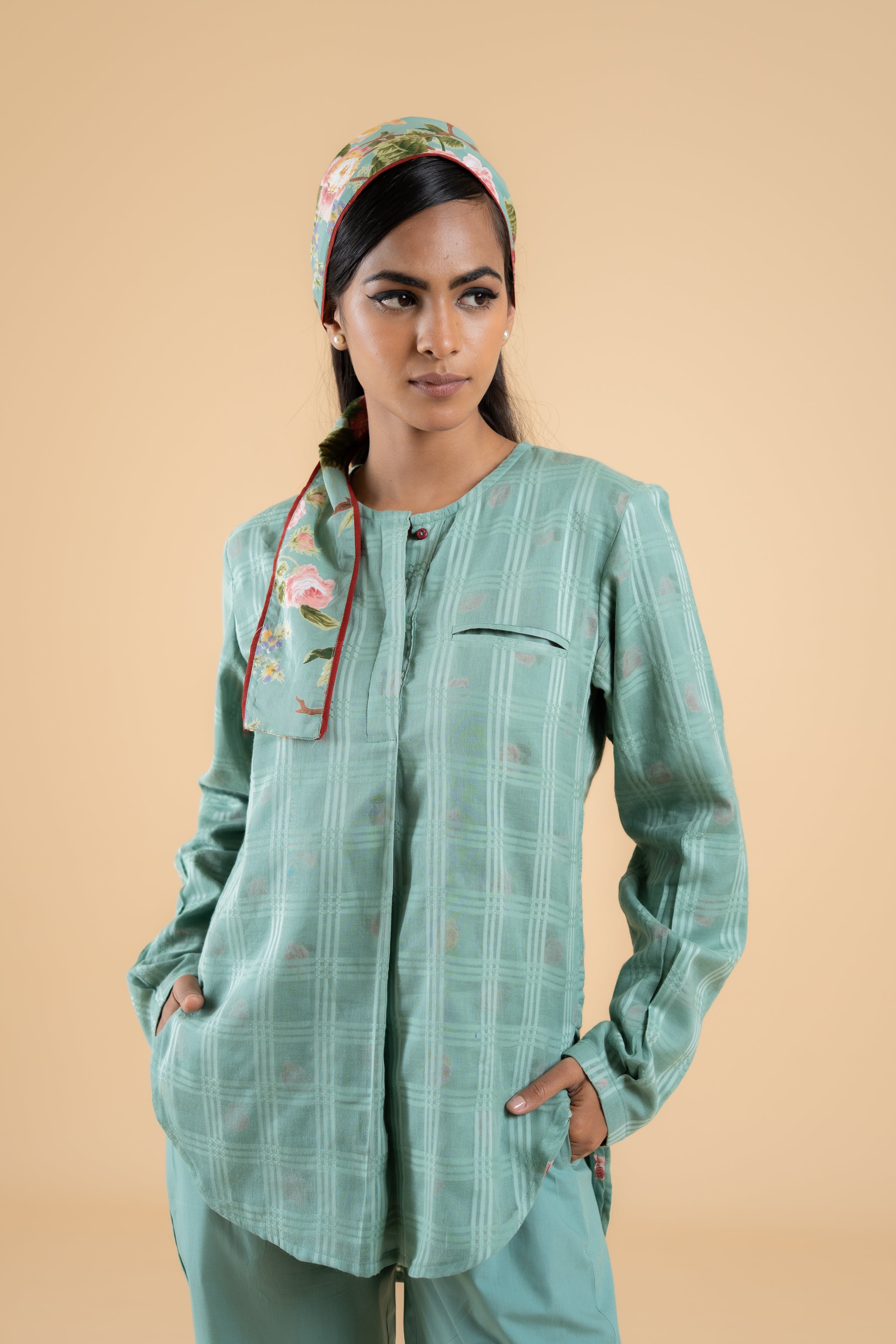 SAGE GREEN GULBAGH CO-ORD SET SET OF 2