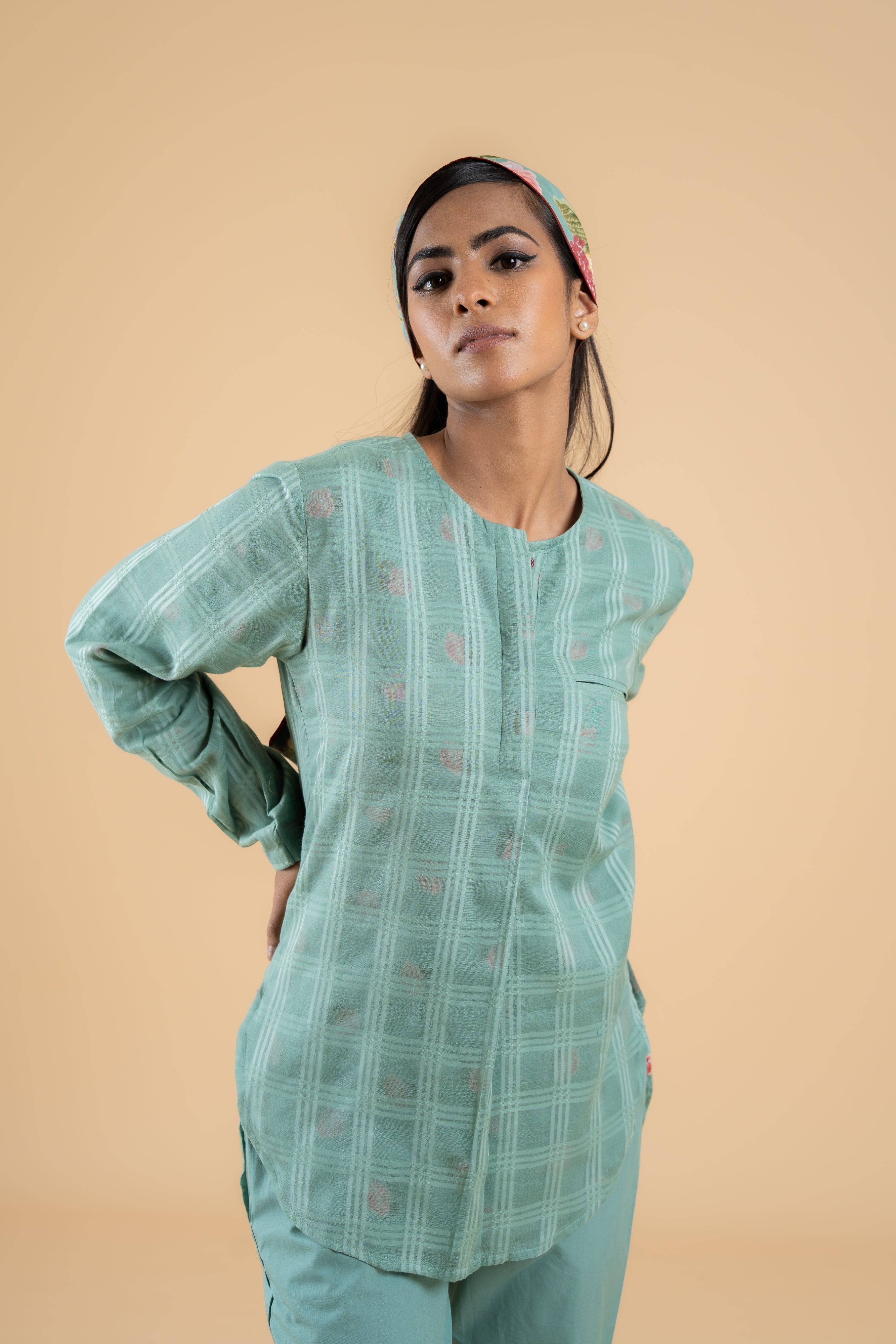 SAGE GREEN GULBAGH CO-ORD SET SET OF 2
