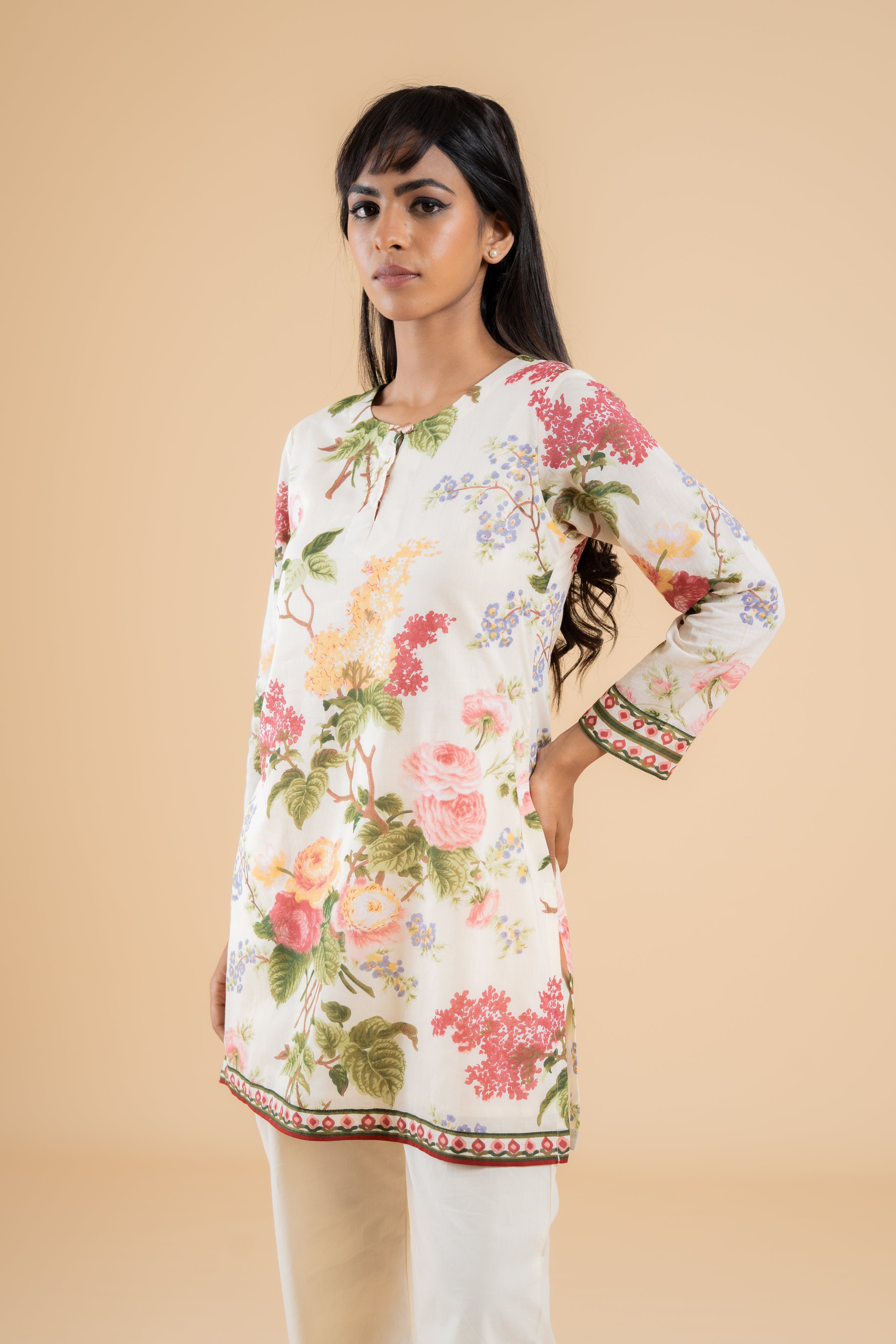 OFF WHITE MEHER SHORT KURTA