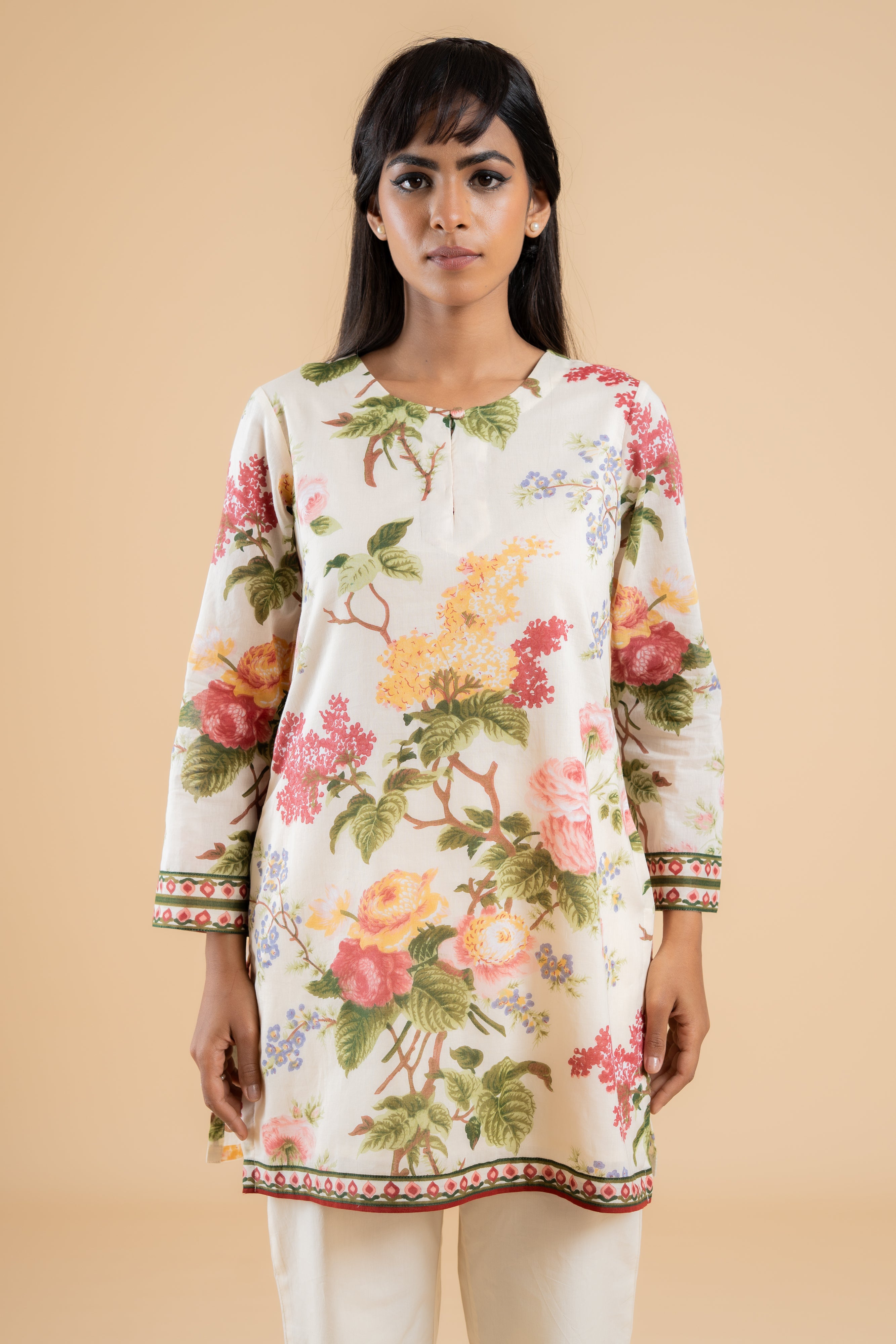 OFF WHITE MEHER SHORT KURTA