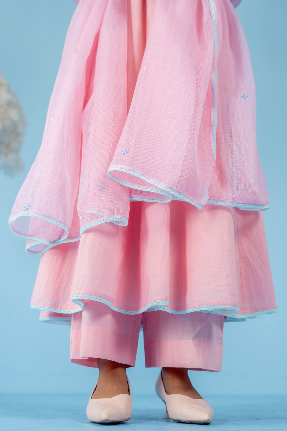 BABY PINK BERRY ANARKALI SET OF 3