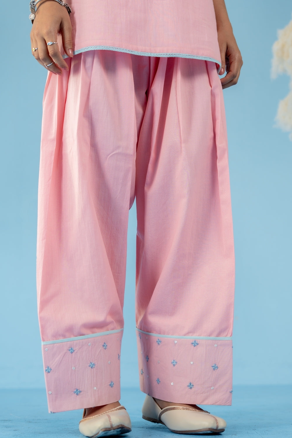 BABY PINK CHERRY FARSI SALWAR SET OF 3