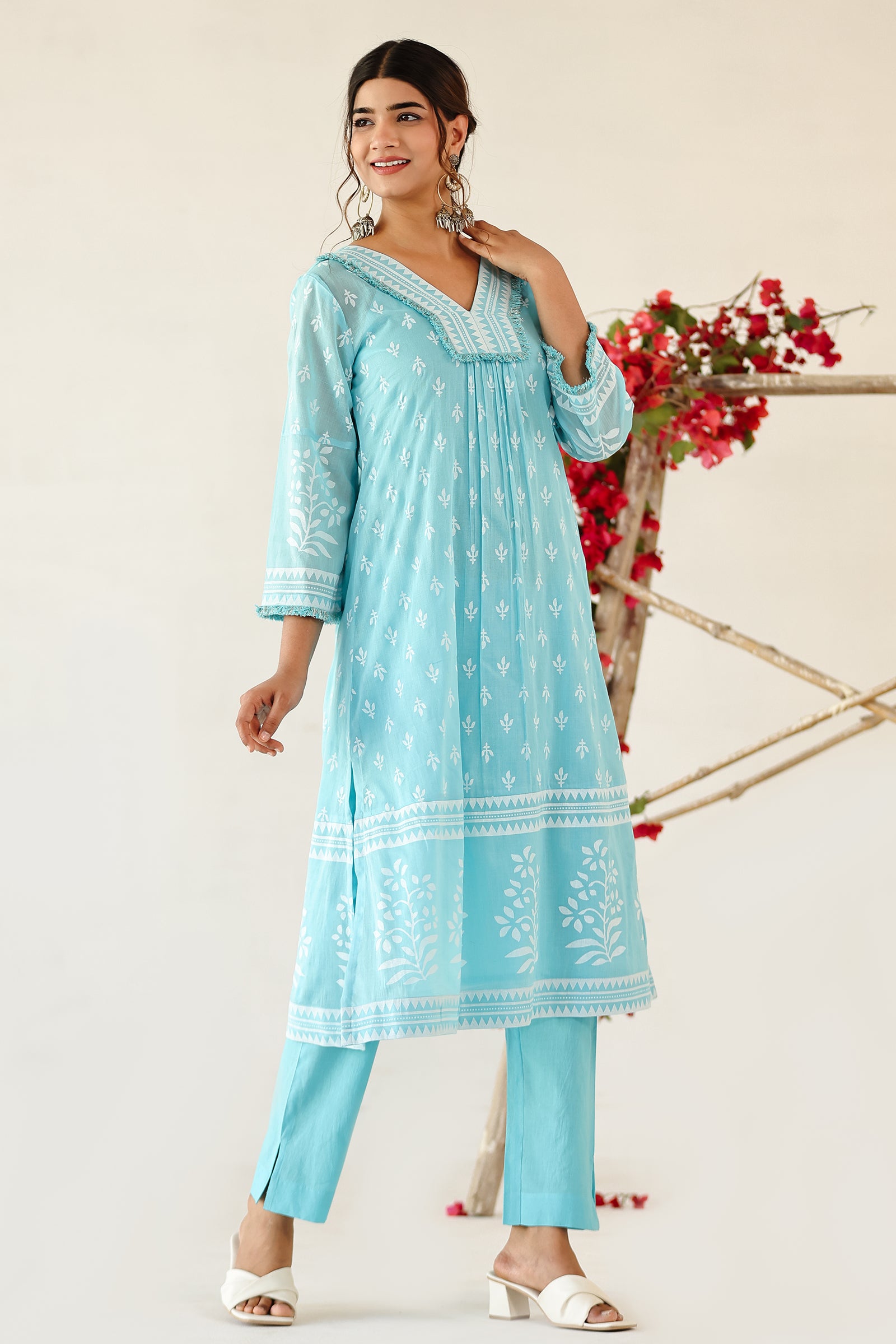 MAYA ICE BLUE MULMUL A LINE SET