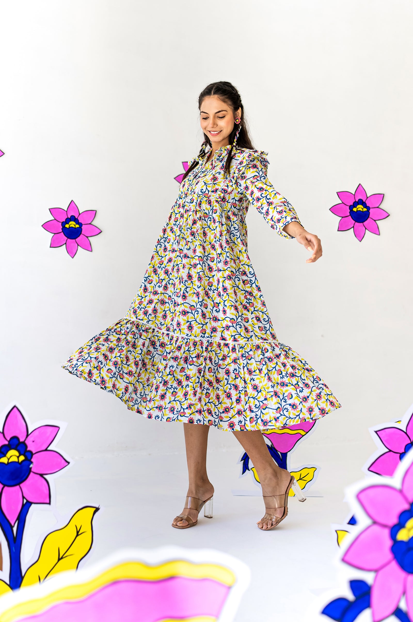 Bloom Tie Up Dress