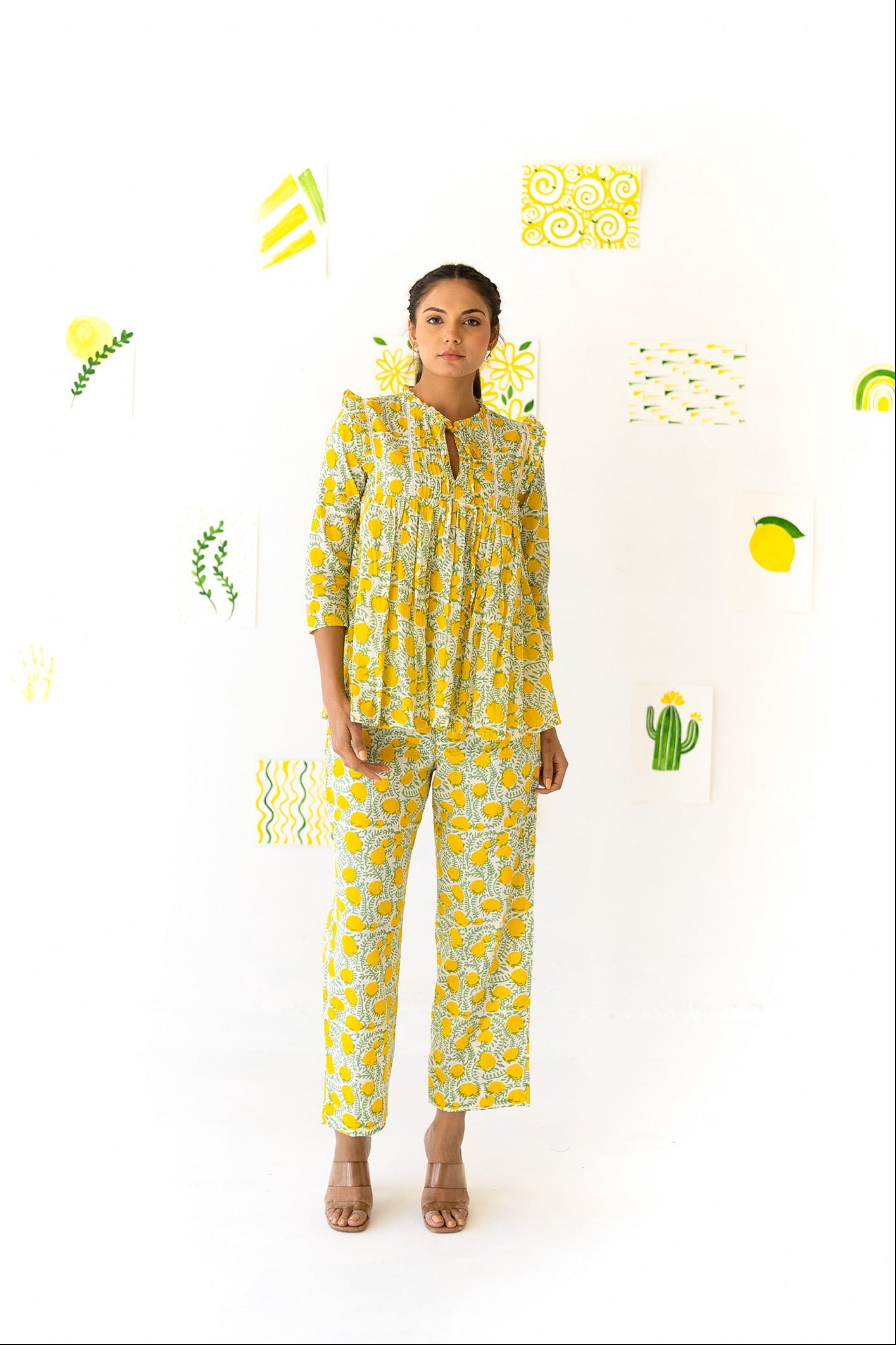 Lemon Ruffle Co-Ord Set