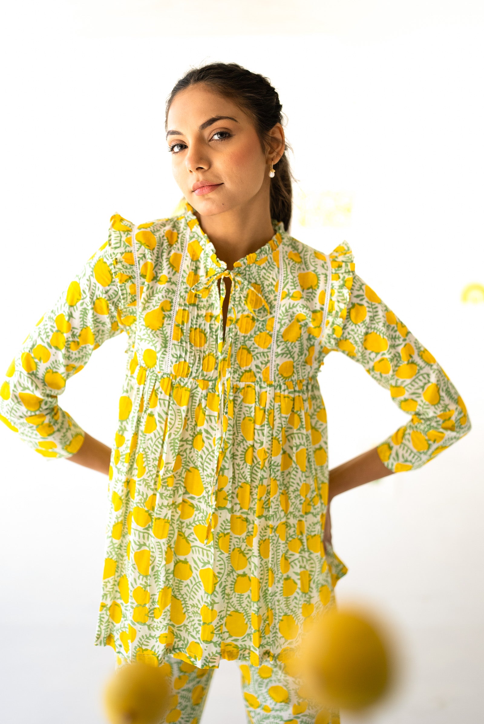 Lemon Ruffle Co-Ord Set