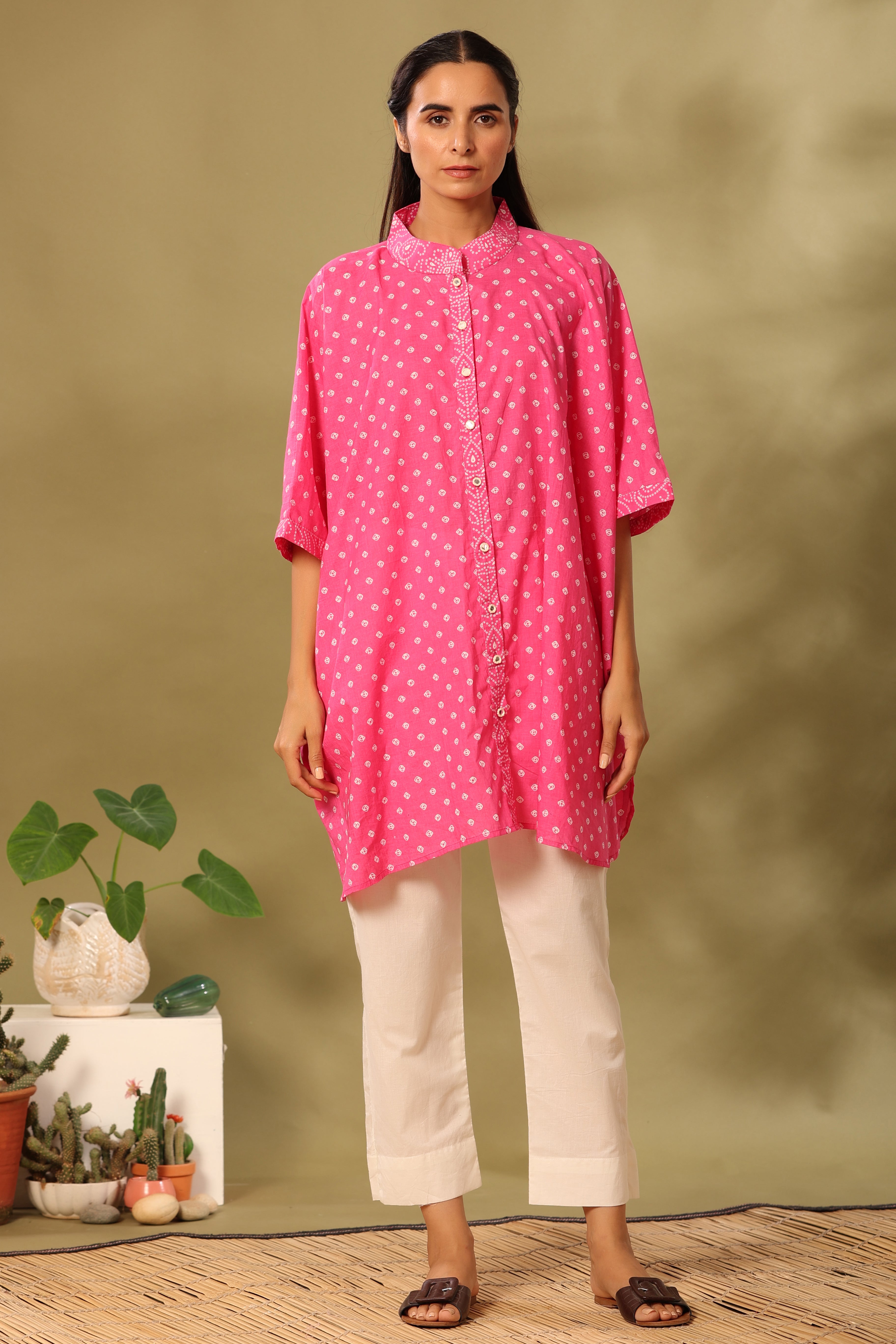 Fuschia loose shirt