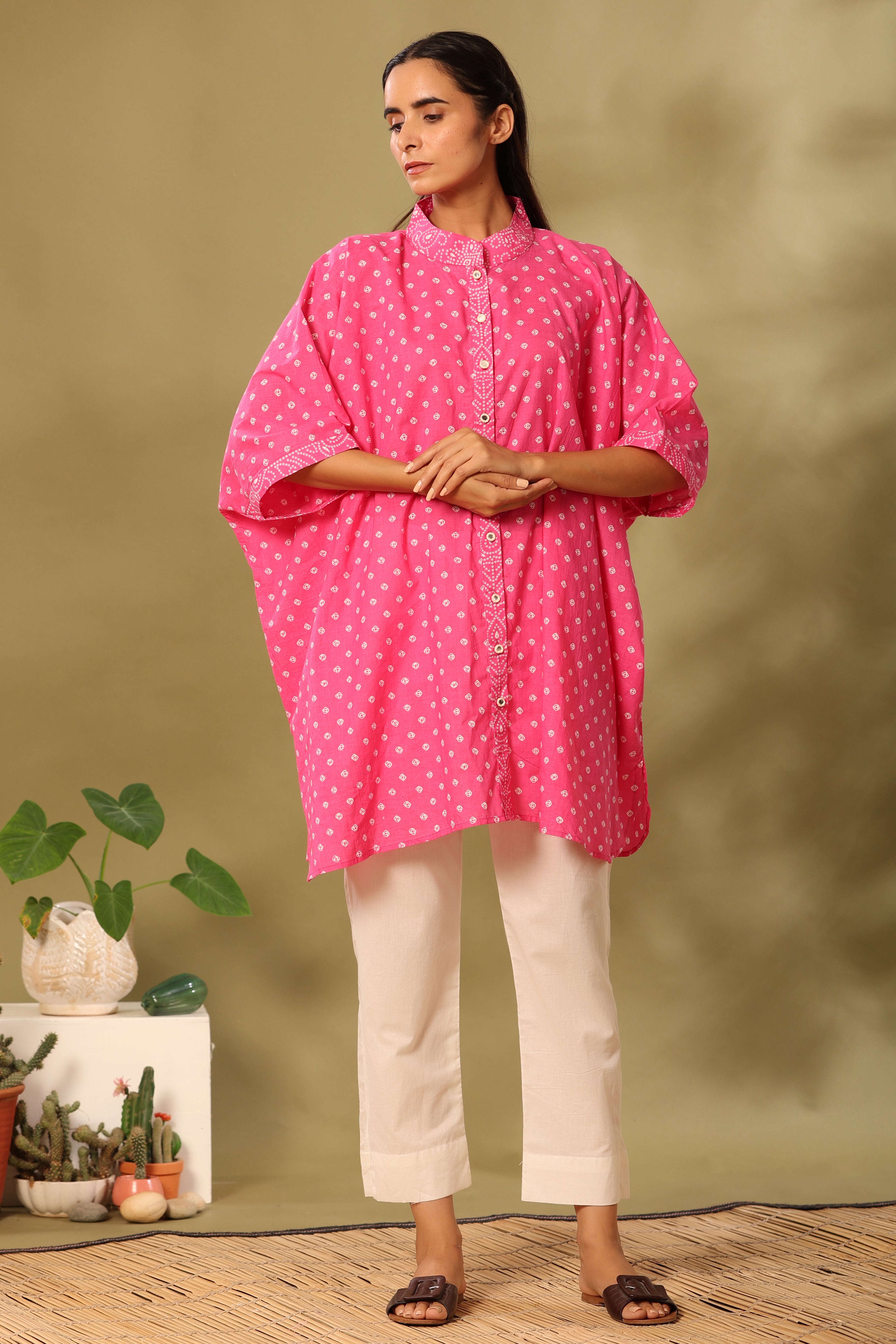 Fuschia loose shirt