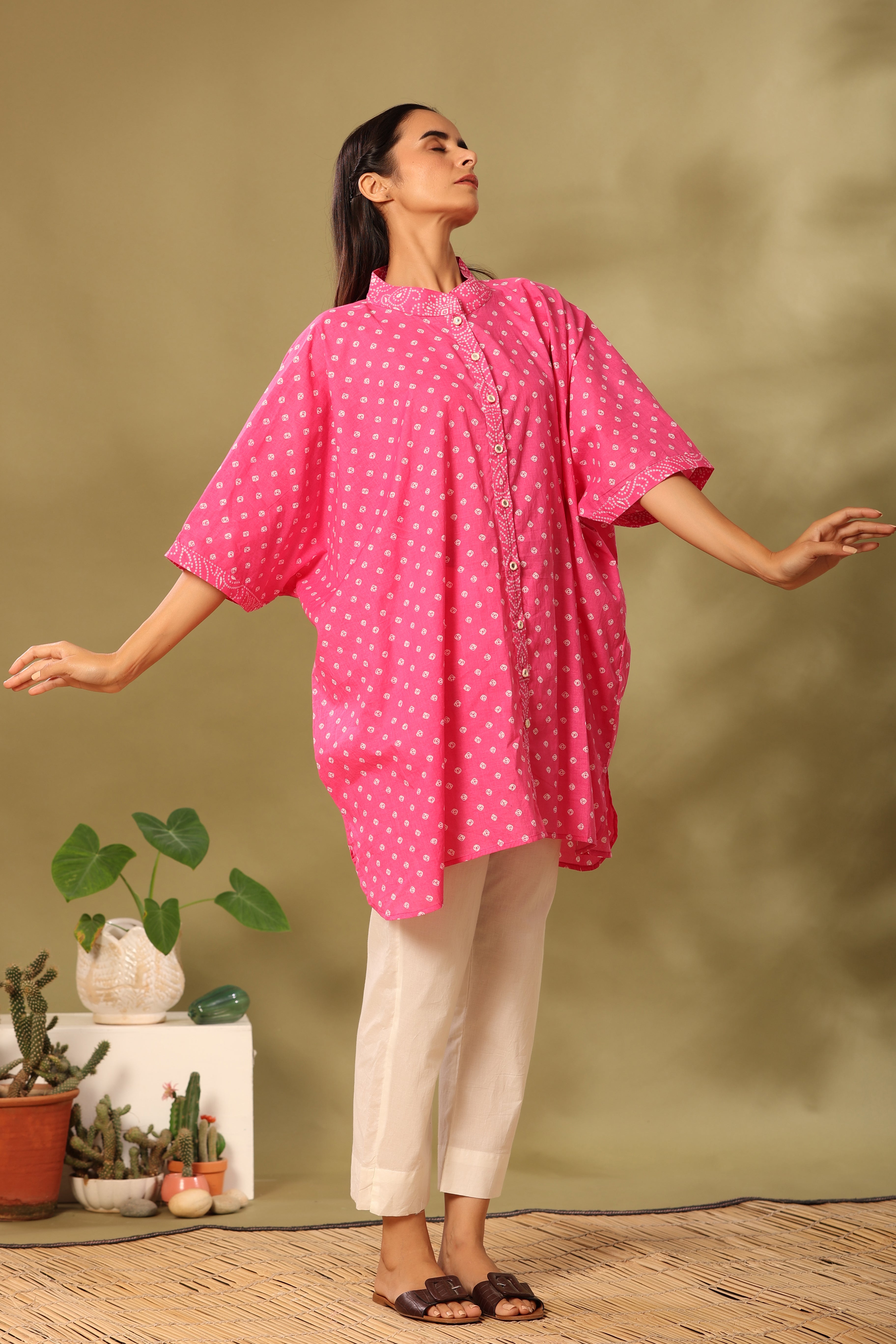 Fuschia loose shirt