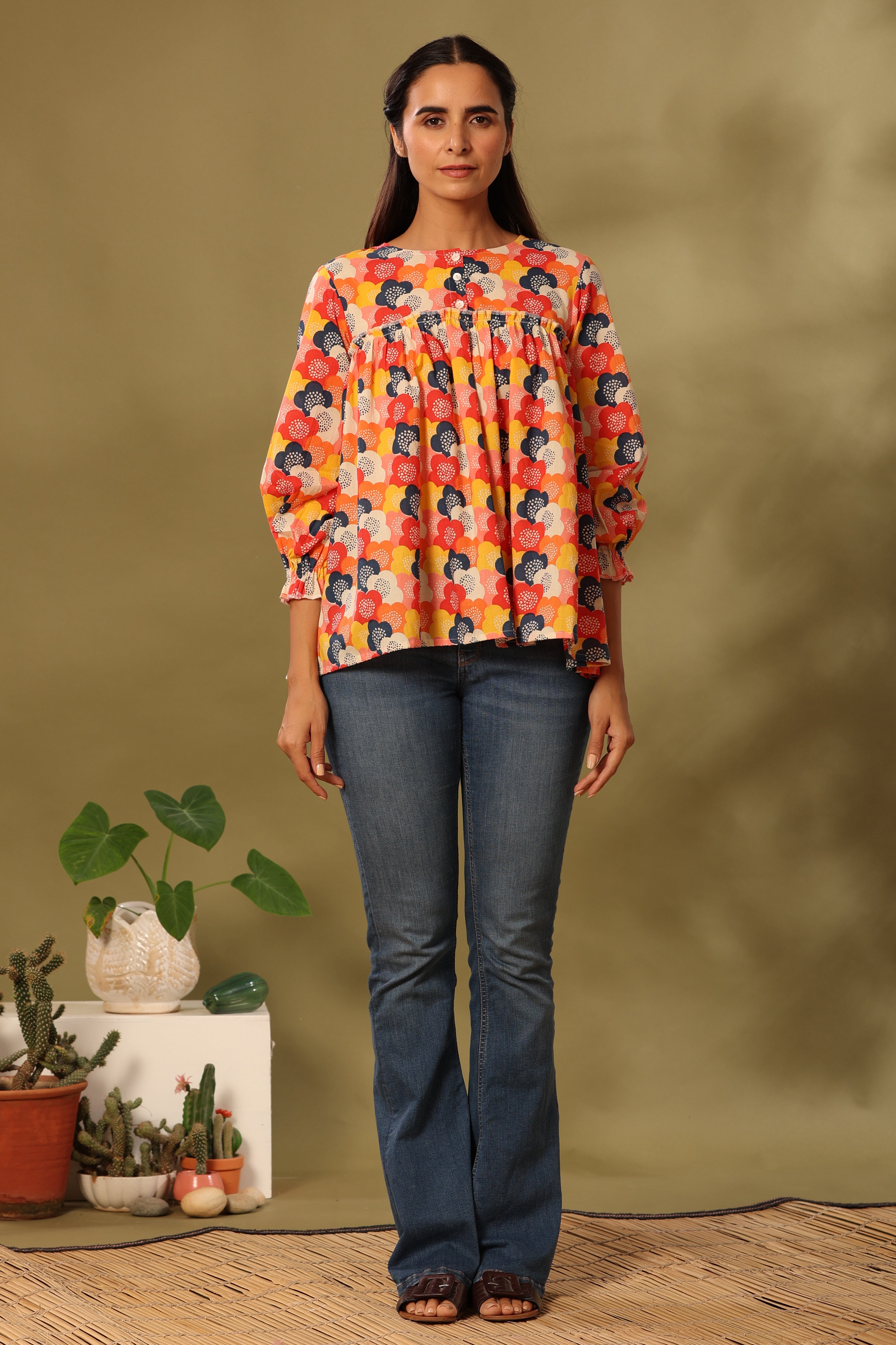 Multi color top