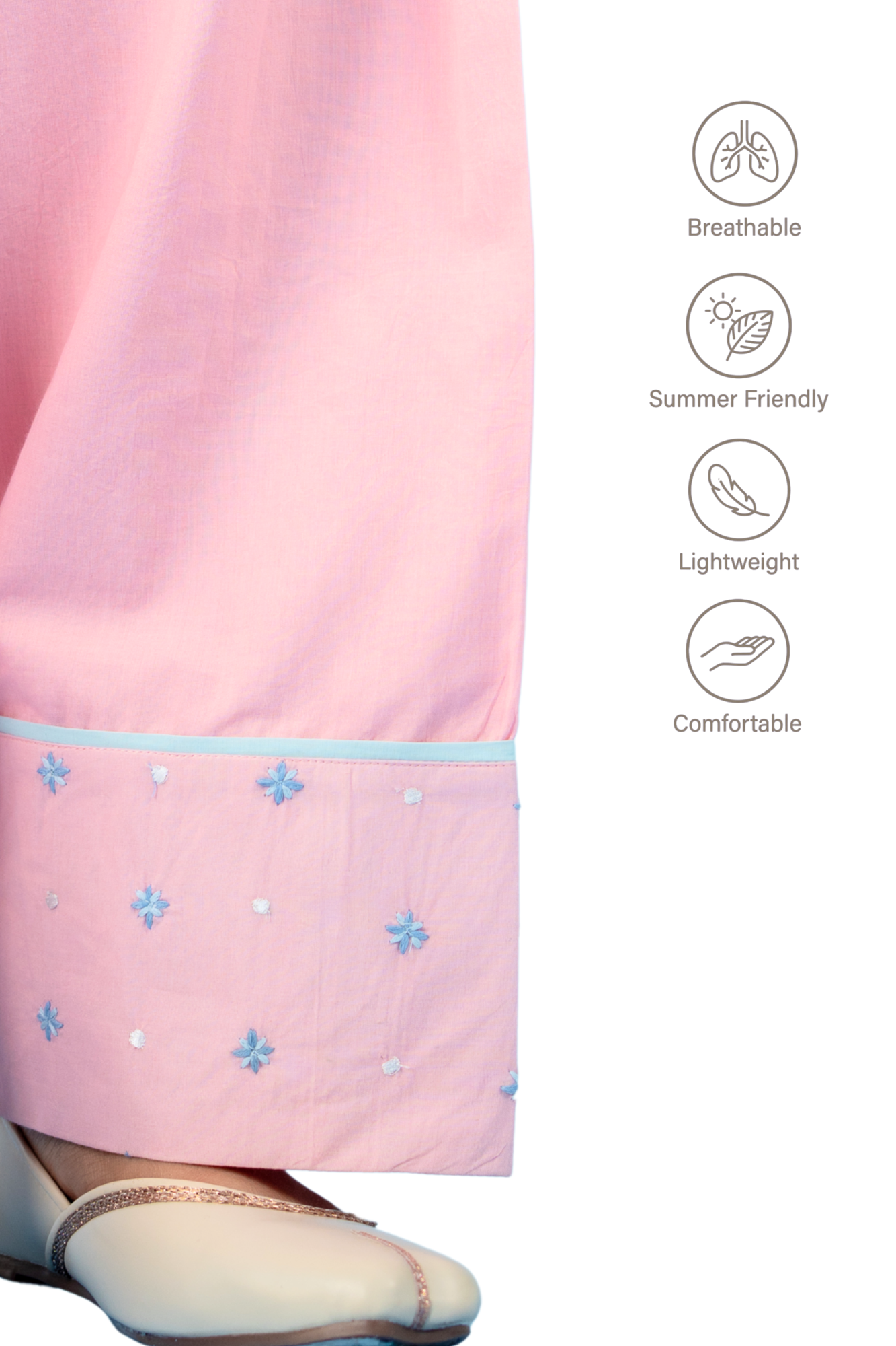 BABY PINK CHERRY  FARSI SALWAR SET OF 3