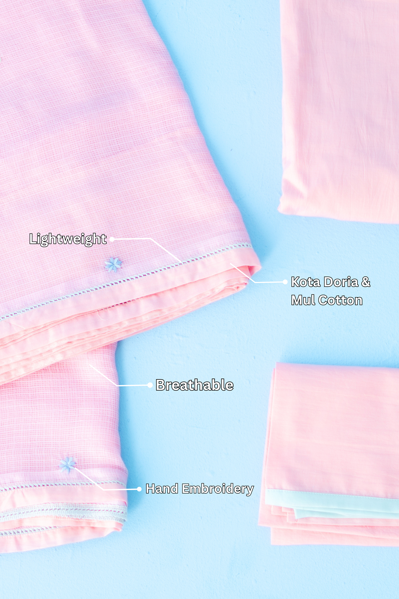 BABY PINK STRAWBERRY  SAREE WITH UN-STITCHED BLOUSE