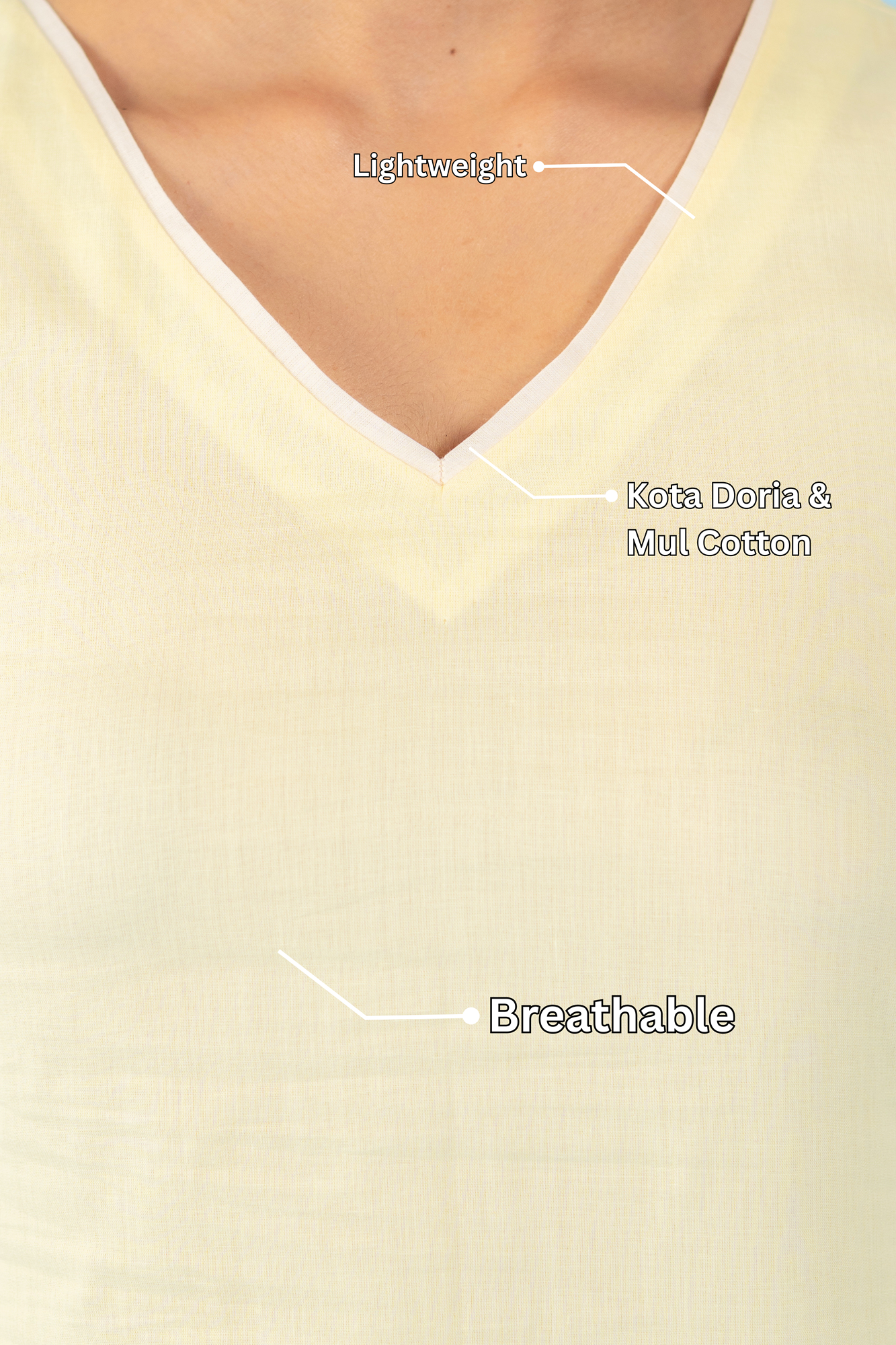 BUTTER YELLOW HONEY KURTA SET OF 3