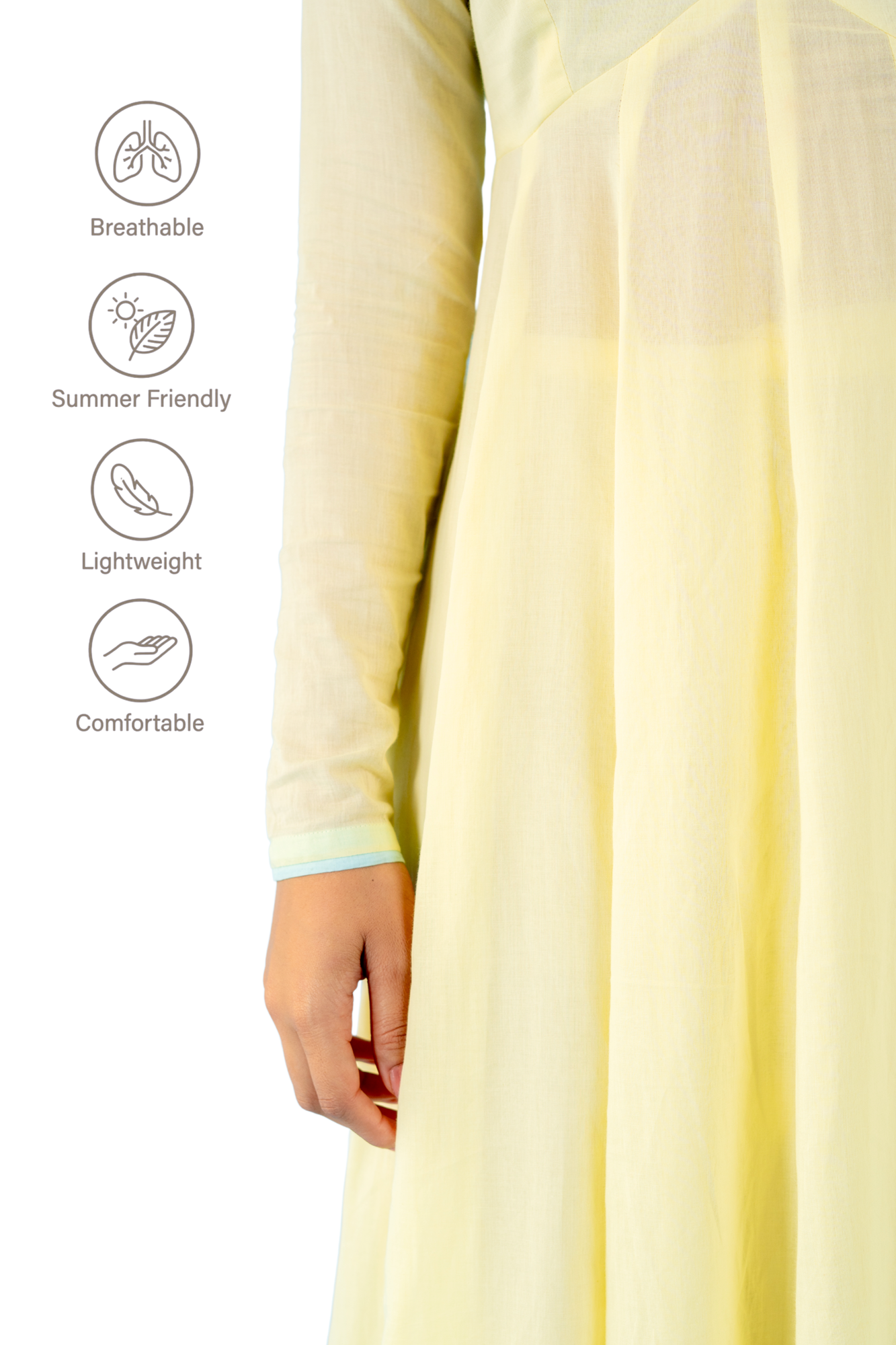 BUTTER YELLOW  MANGO ANARKALI SET OF 3