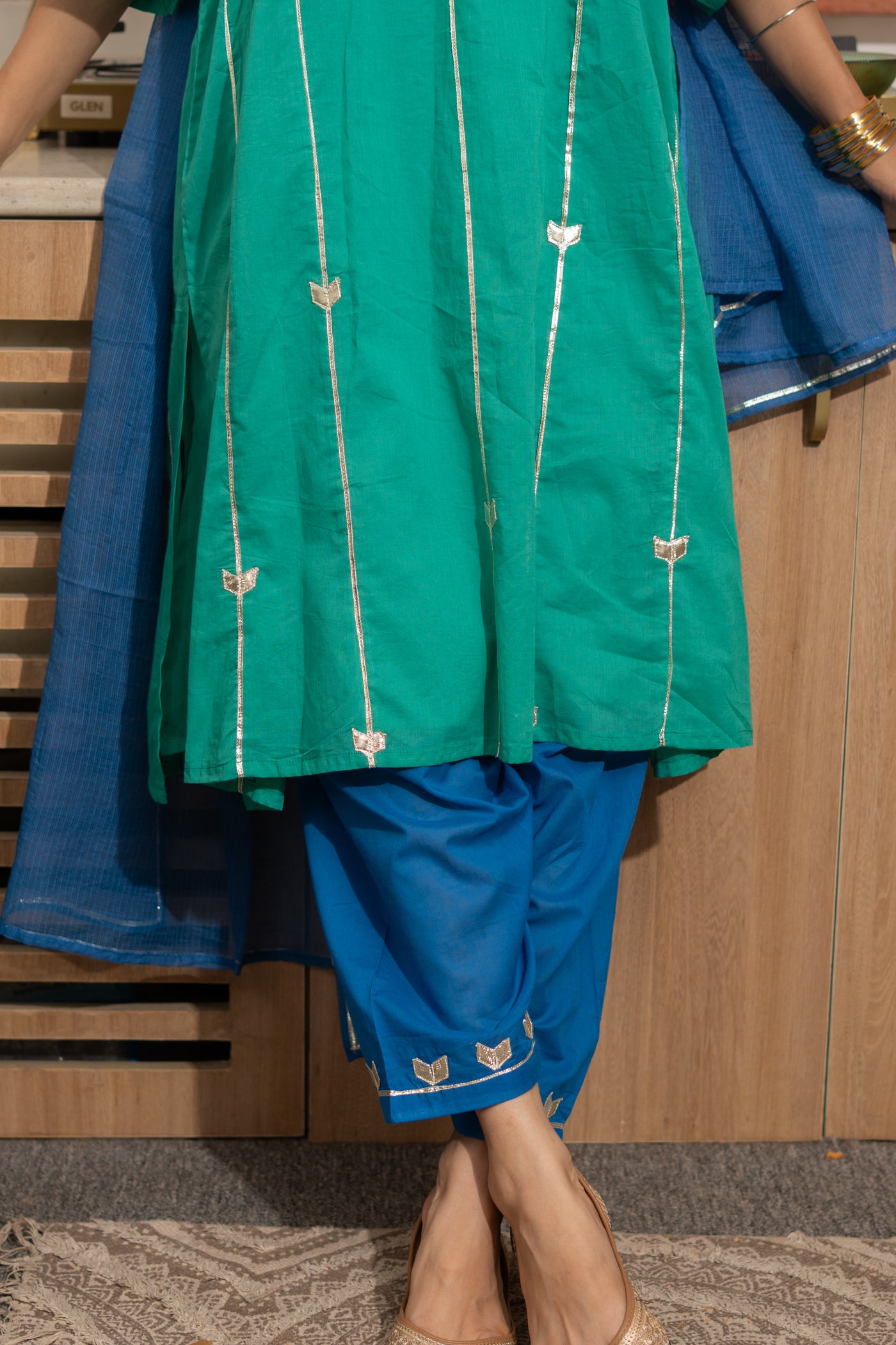 TEAL GULNAAR KURTA SET OF 4