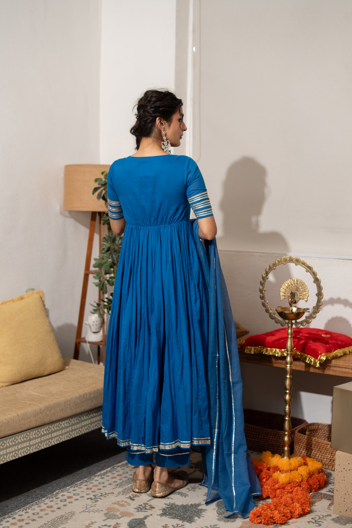 BLUE AANGI ANARKALI SET OF 3
