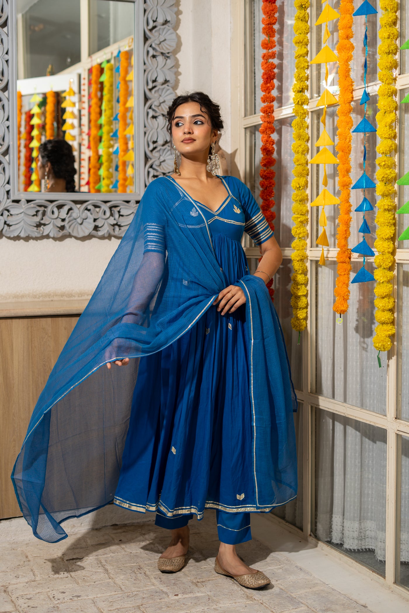 BLUE AANGI ANARKALI SET OF 3