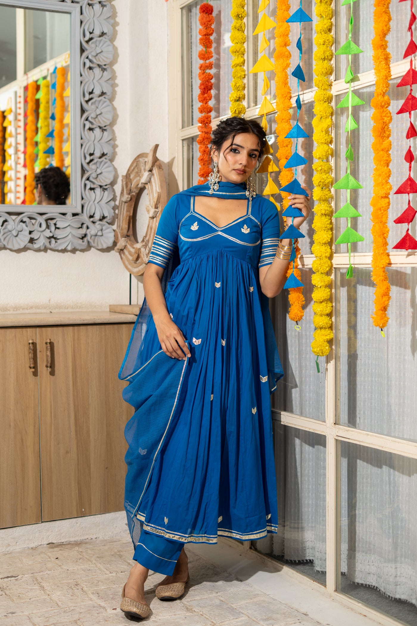BLUE AANGI ANARKALI SET OF 3