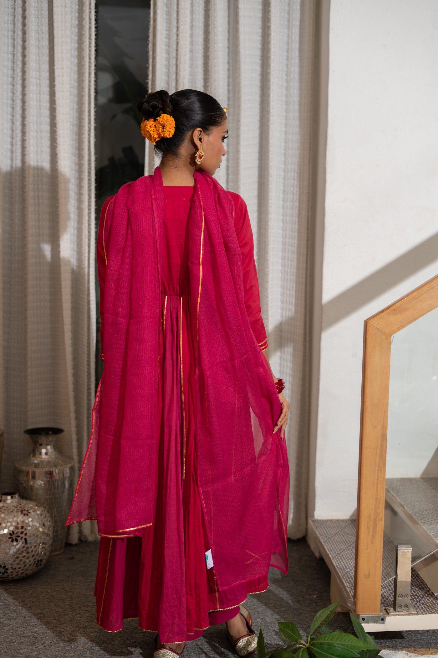 RED & PINK RANGDHARA ANARKALI SET OF 3