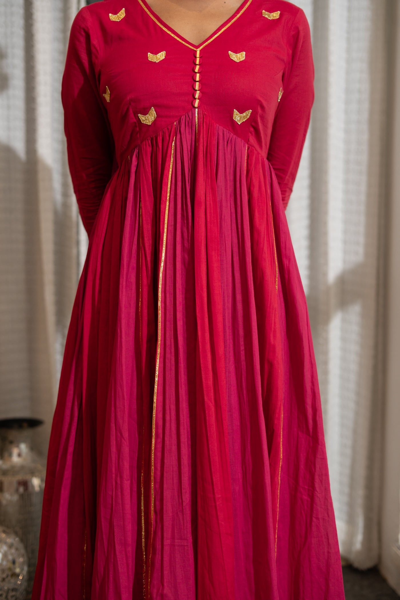 RED & PINK RANGDHARA ANARKALI SET OF 3