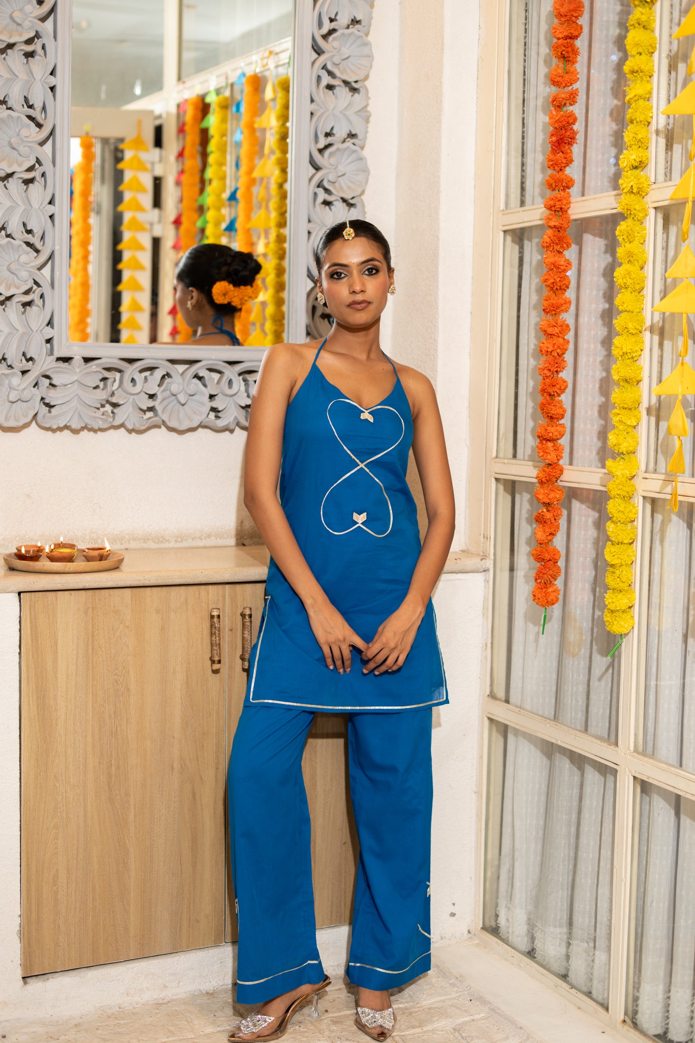 BLUE INFINITY LOVE KURTA SET OF 2