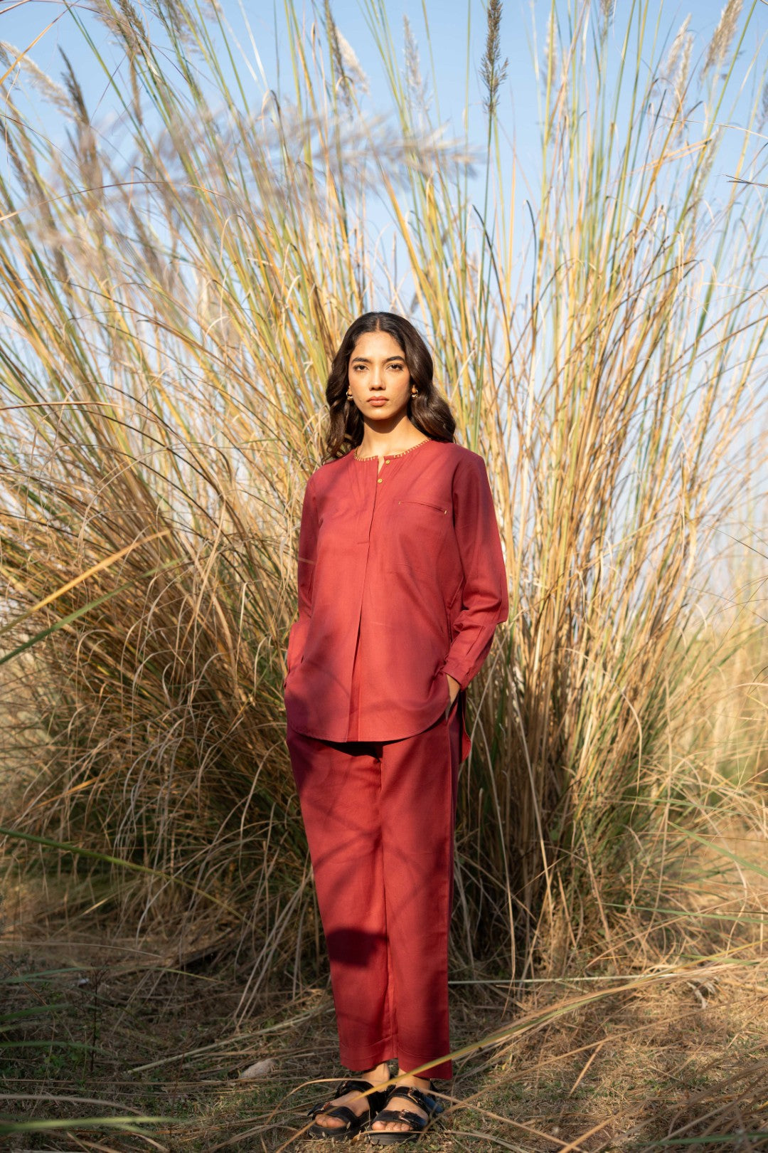 MAROON NIVRA CO-ORD SET OF 2