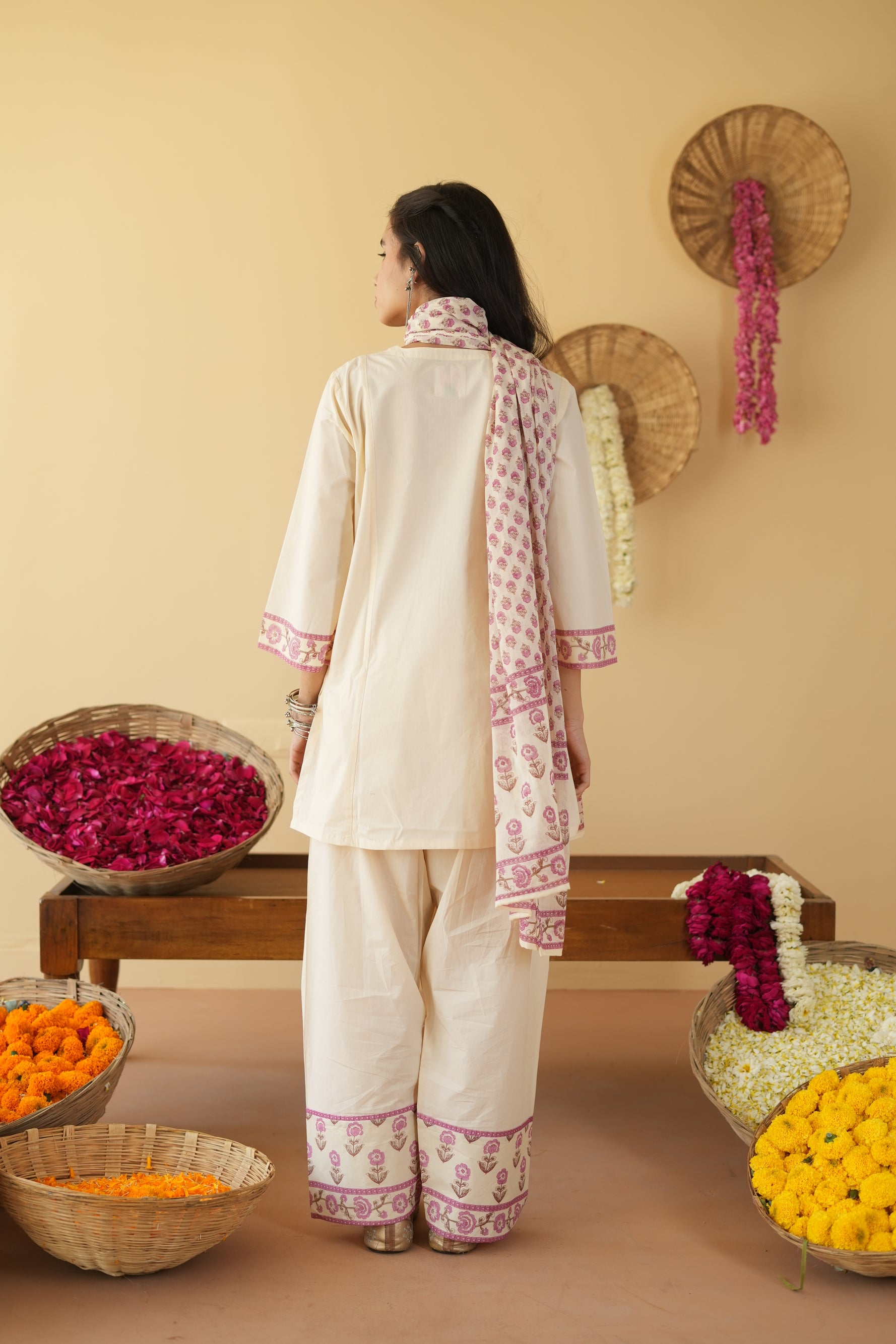ZIVA KURTA WITH FARSI SALWAR SET OF 3