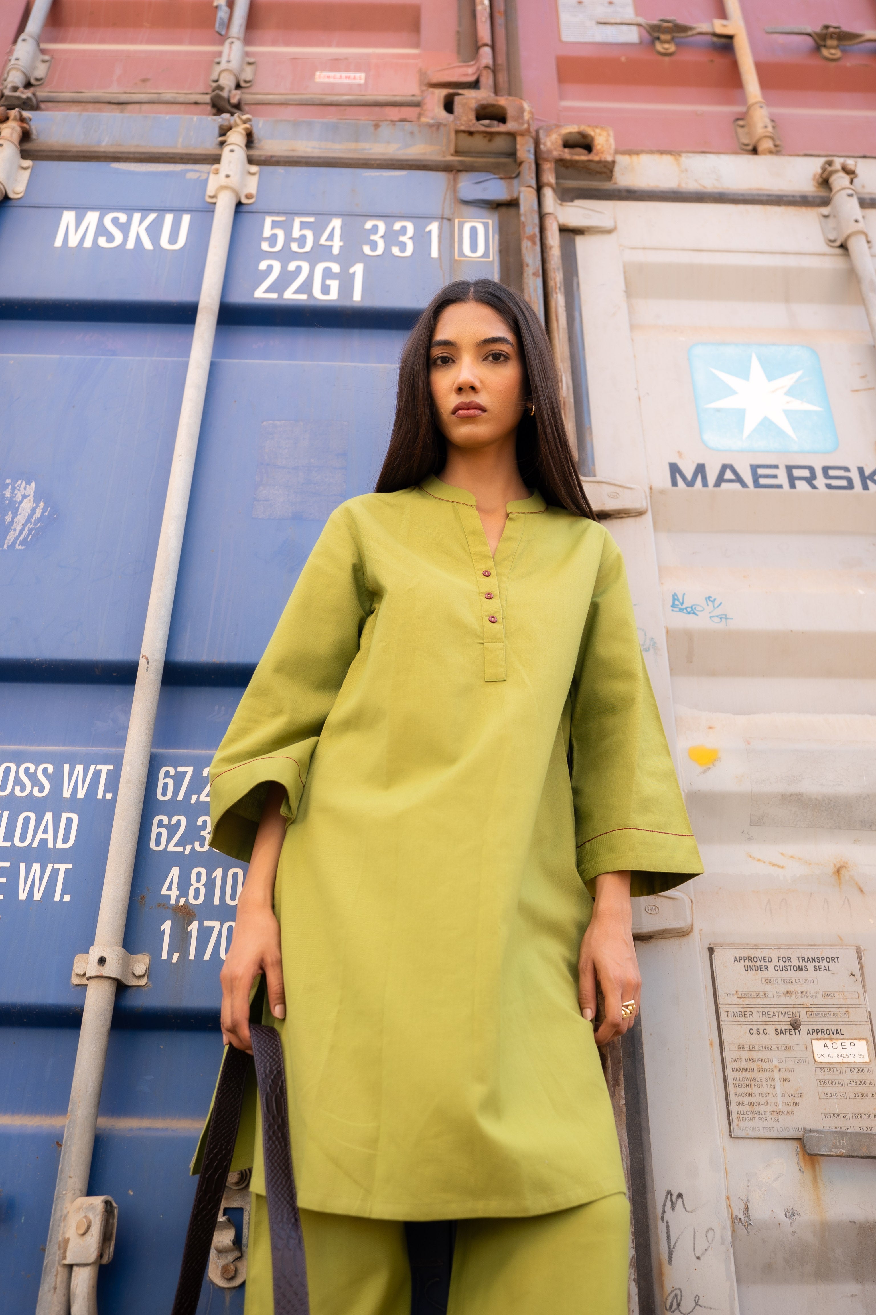 OLIVE KYRO KURTA SET OF 2