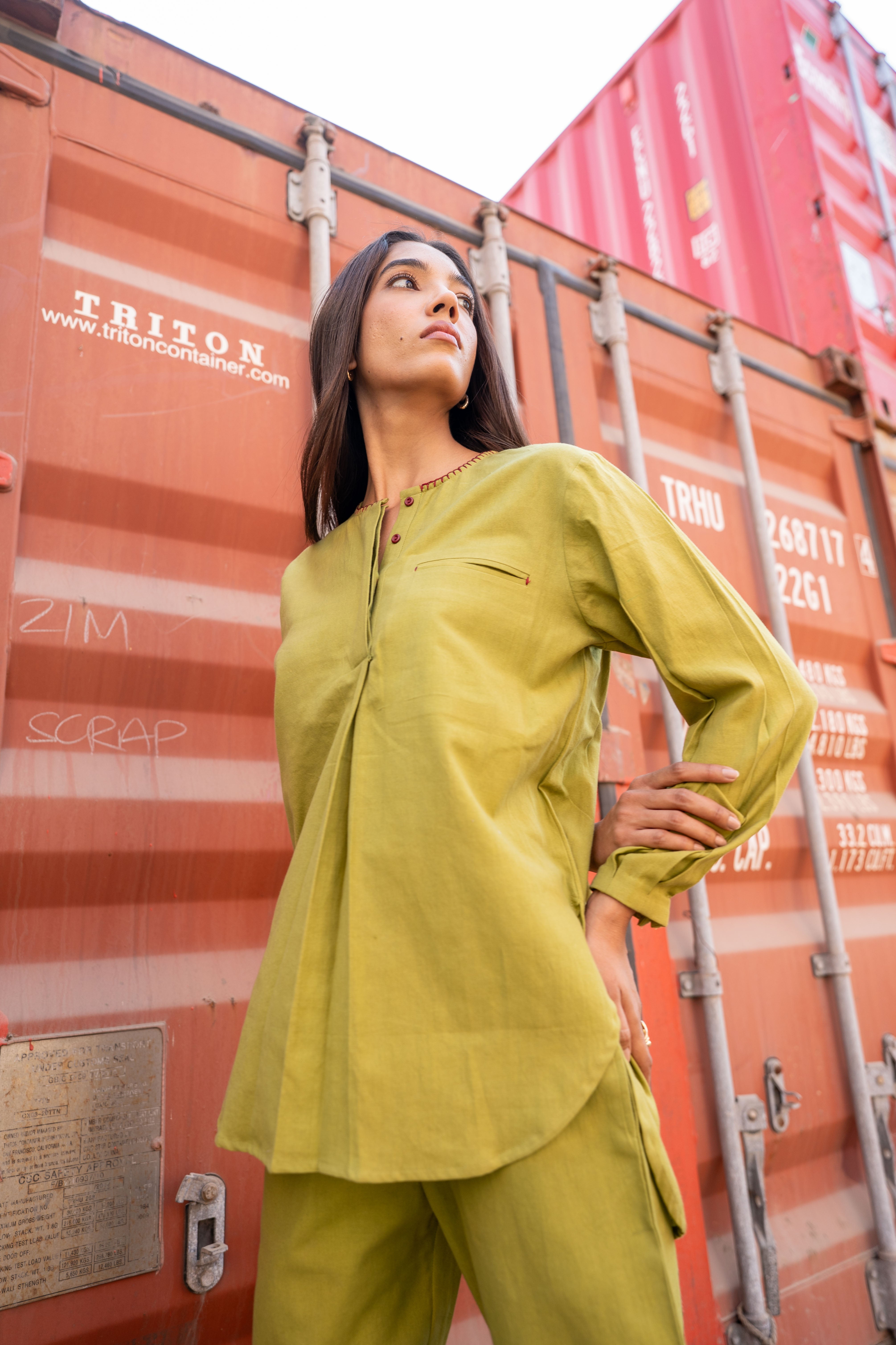 OLIVE NIVRA CO-ORD SET OF 2