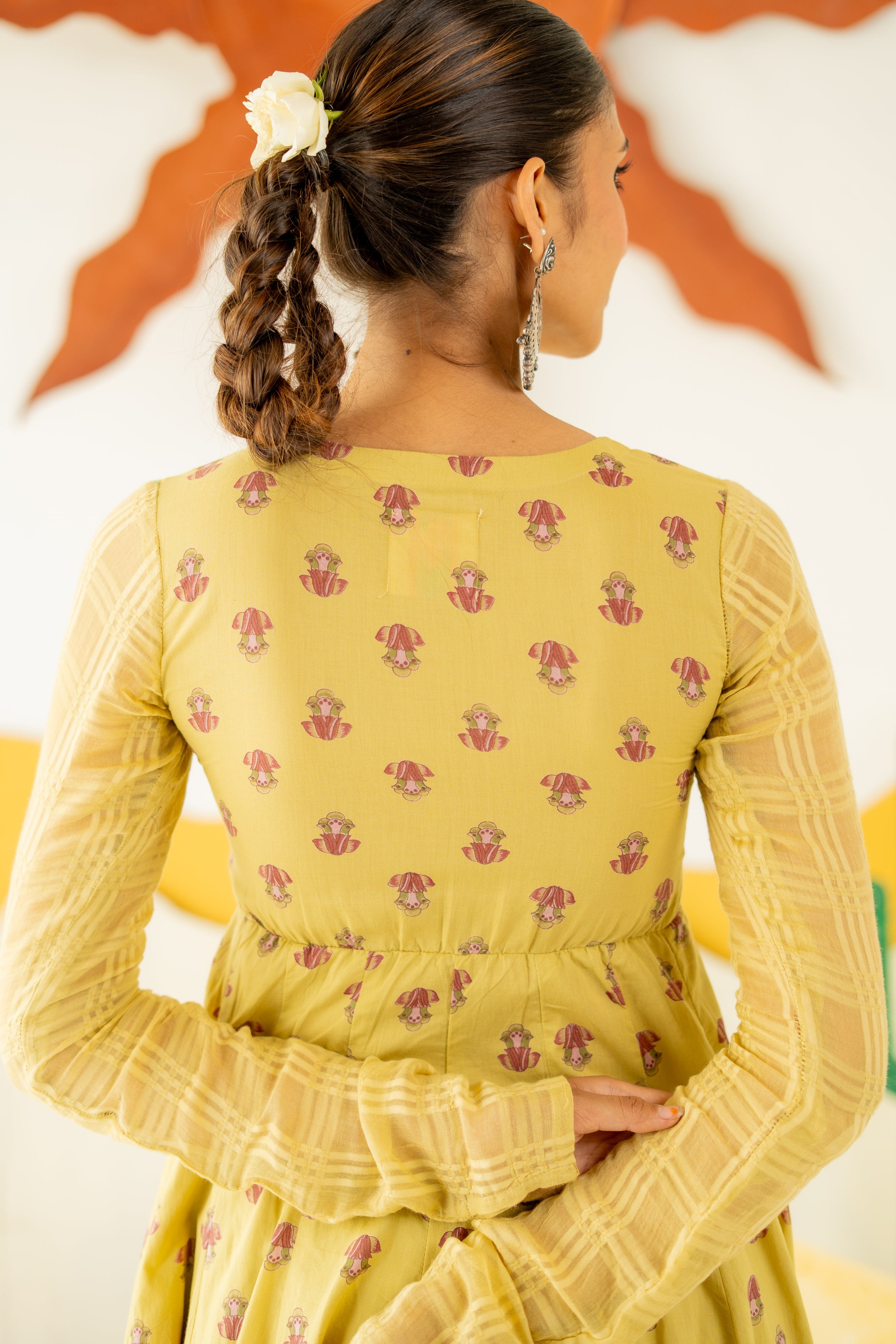 WARM OLIVE MRIDUL ANARKALI SET OF 3