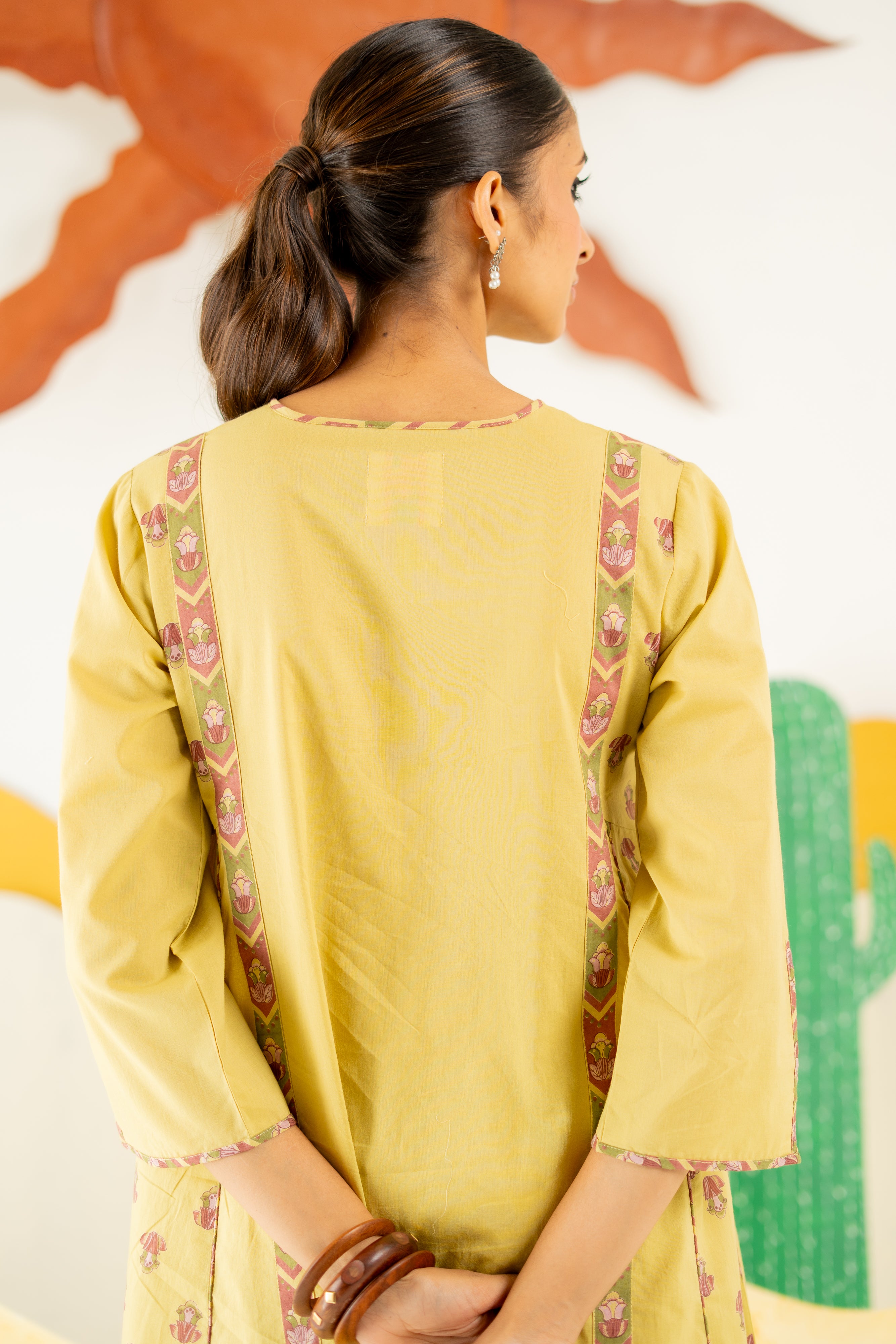 WARM OLIVE VARSHA CO-ORD SET OF 2