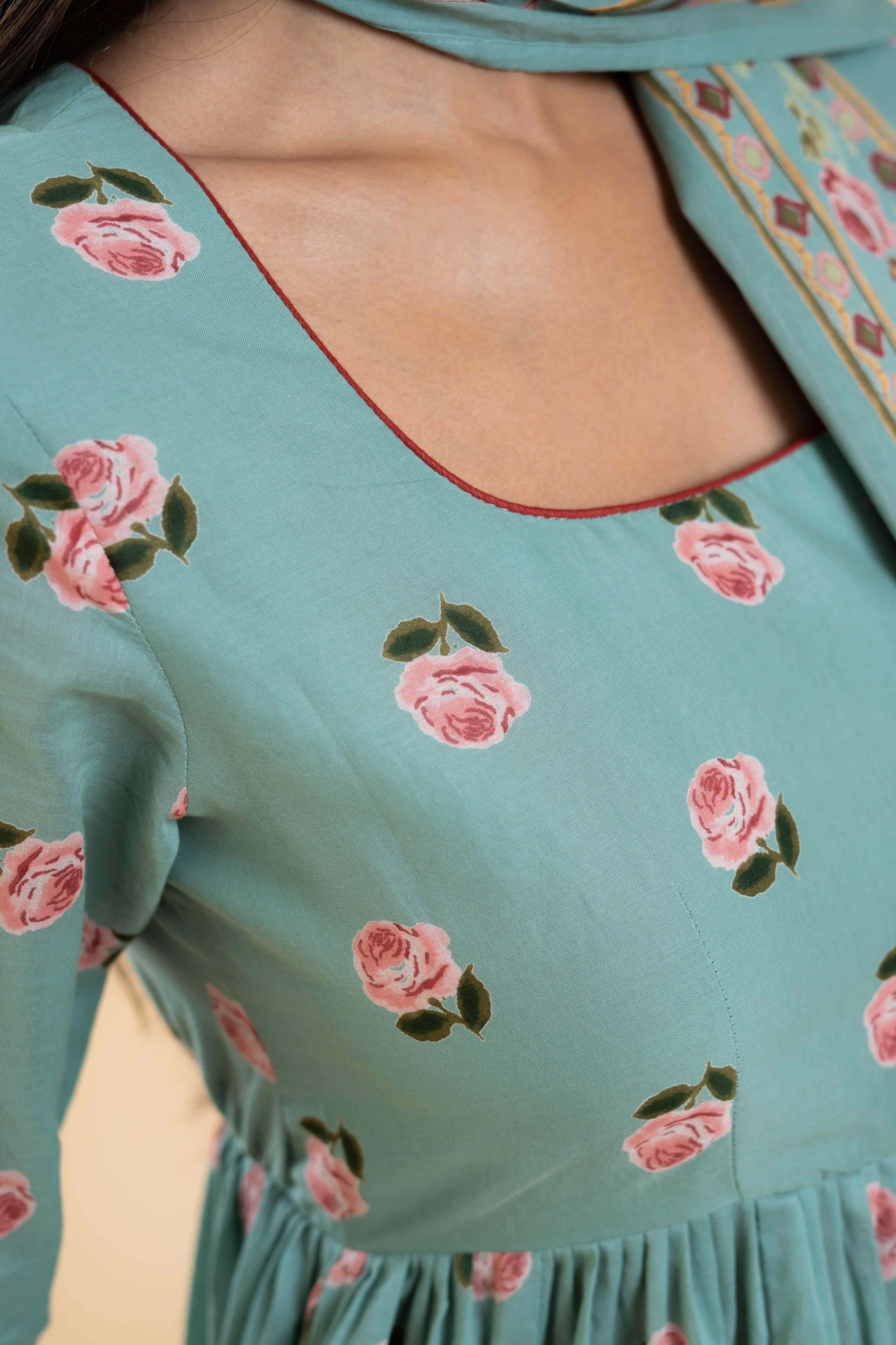 SAGE GREEN RASHIKA  ANARKALI SET OF 3